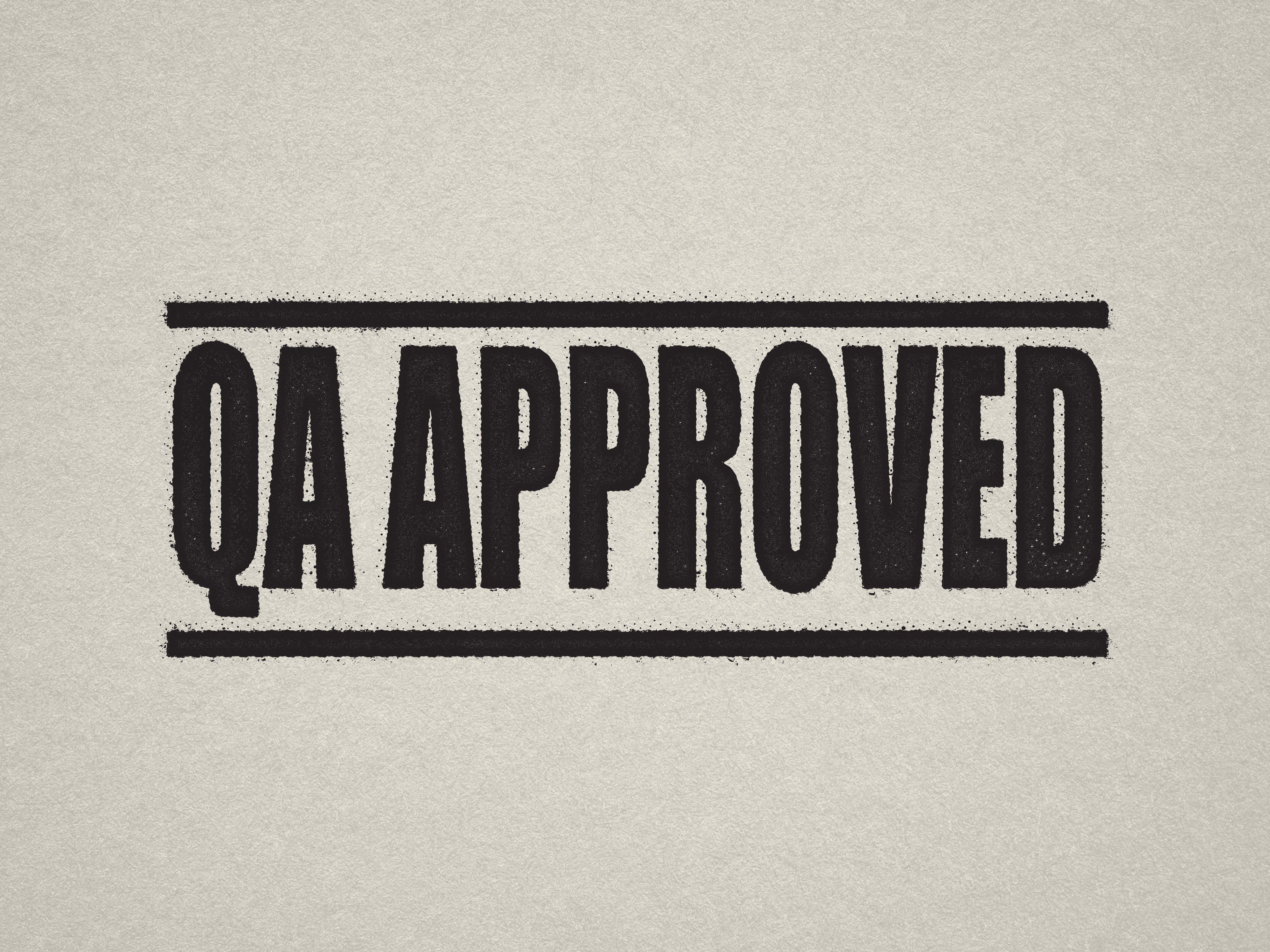 QA Approved stamper black ink