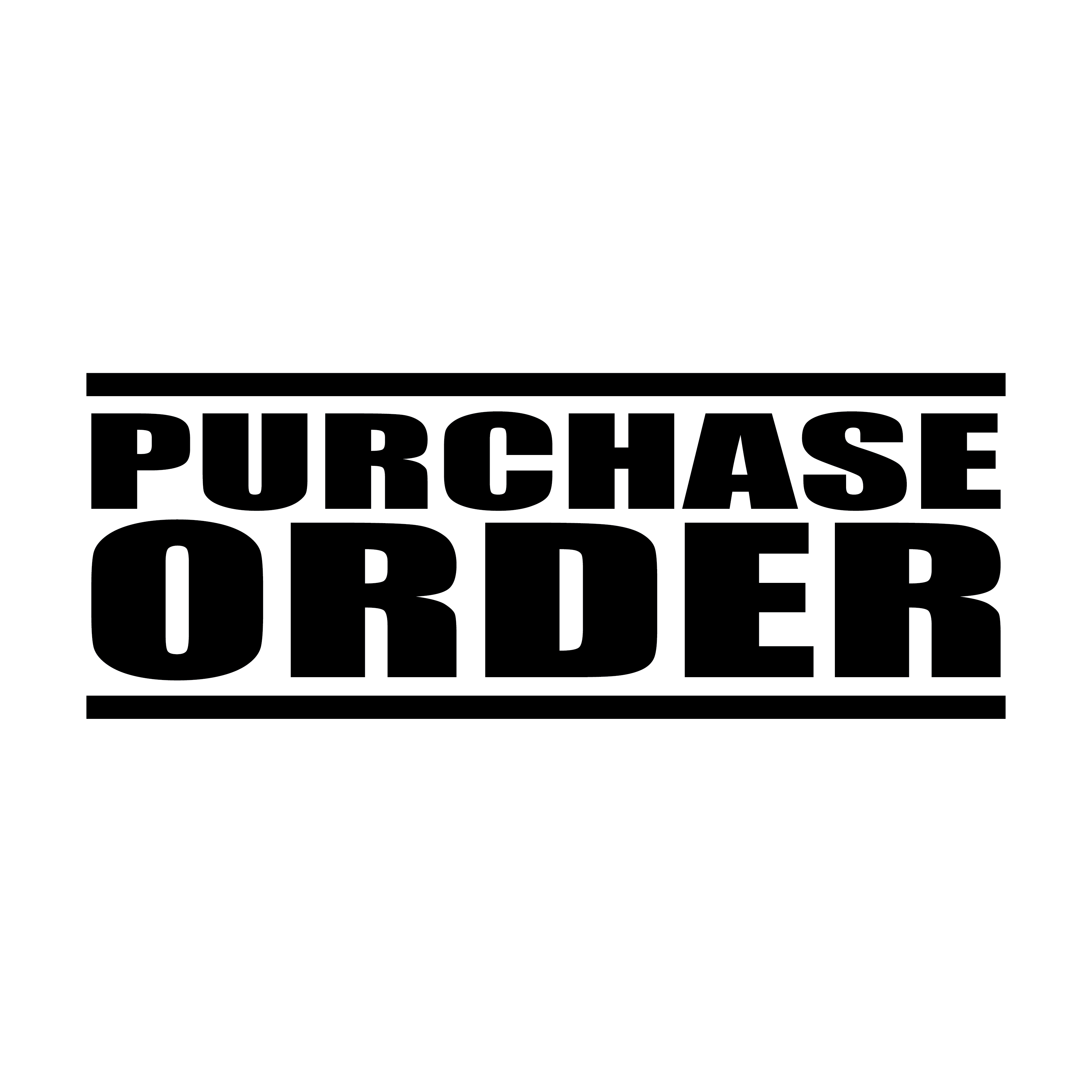 PURCHASE ORDER rubber stamp Black ink
