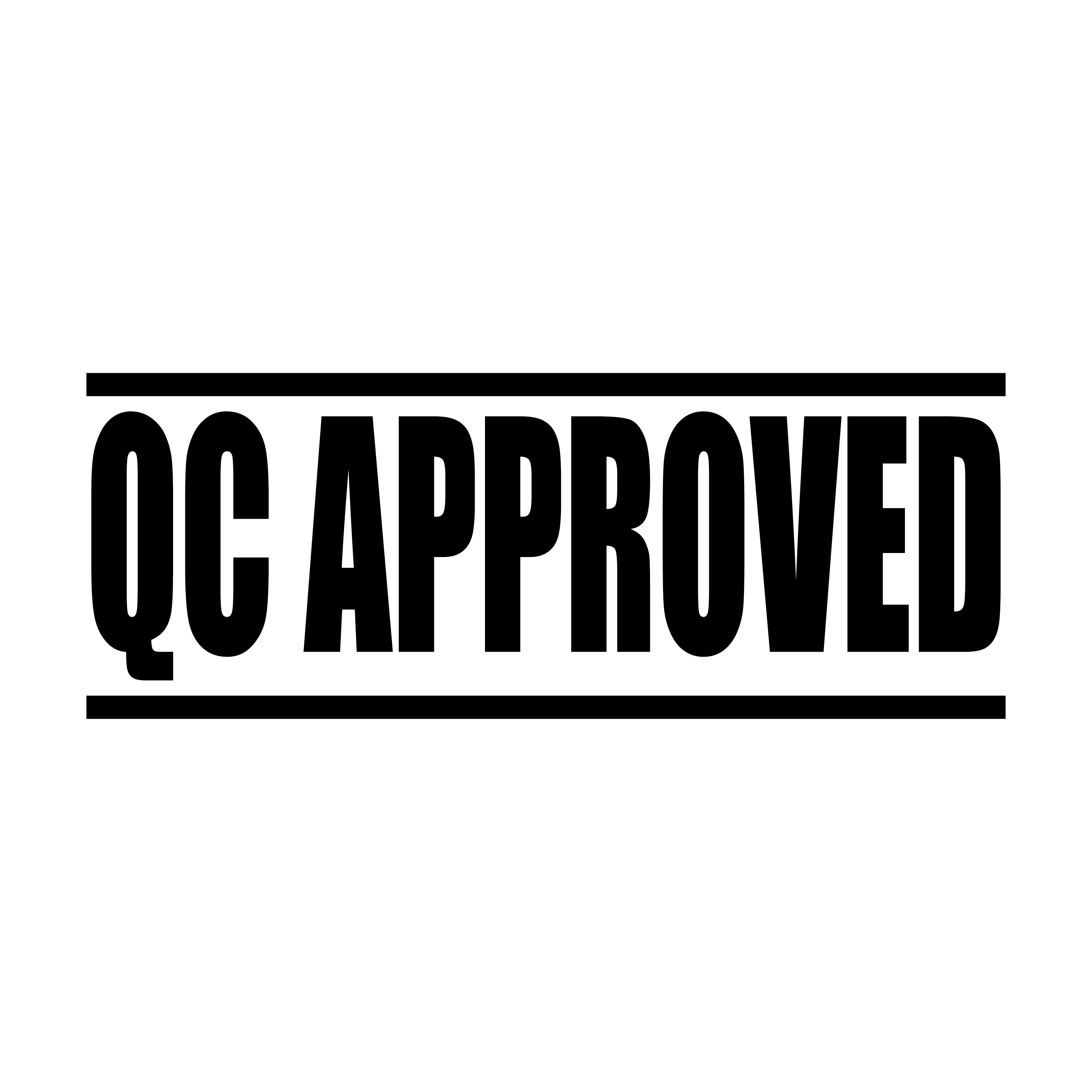 Self-inking QC Approved Stamp Black ink