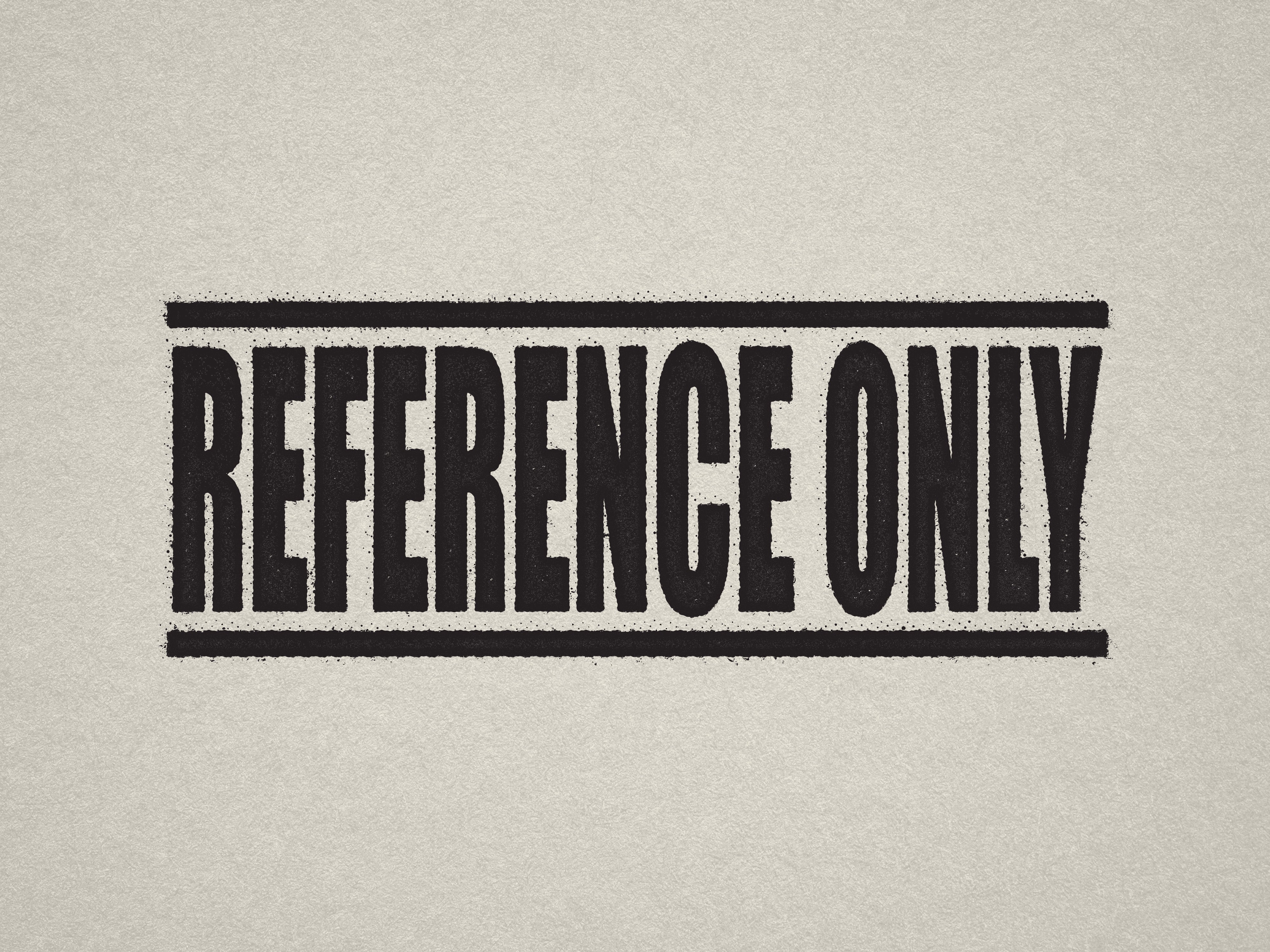 pre-designed office stamp 'REFERENCE ONLY' black ink
