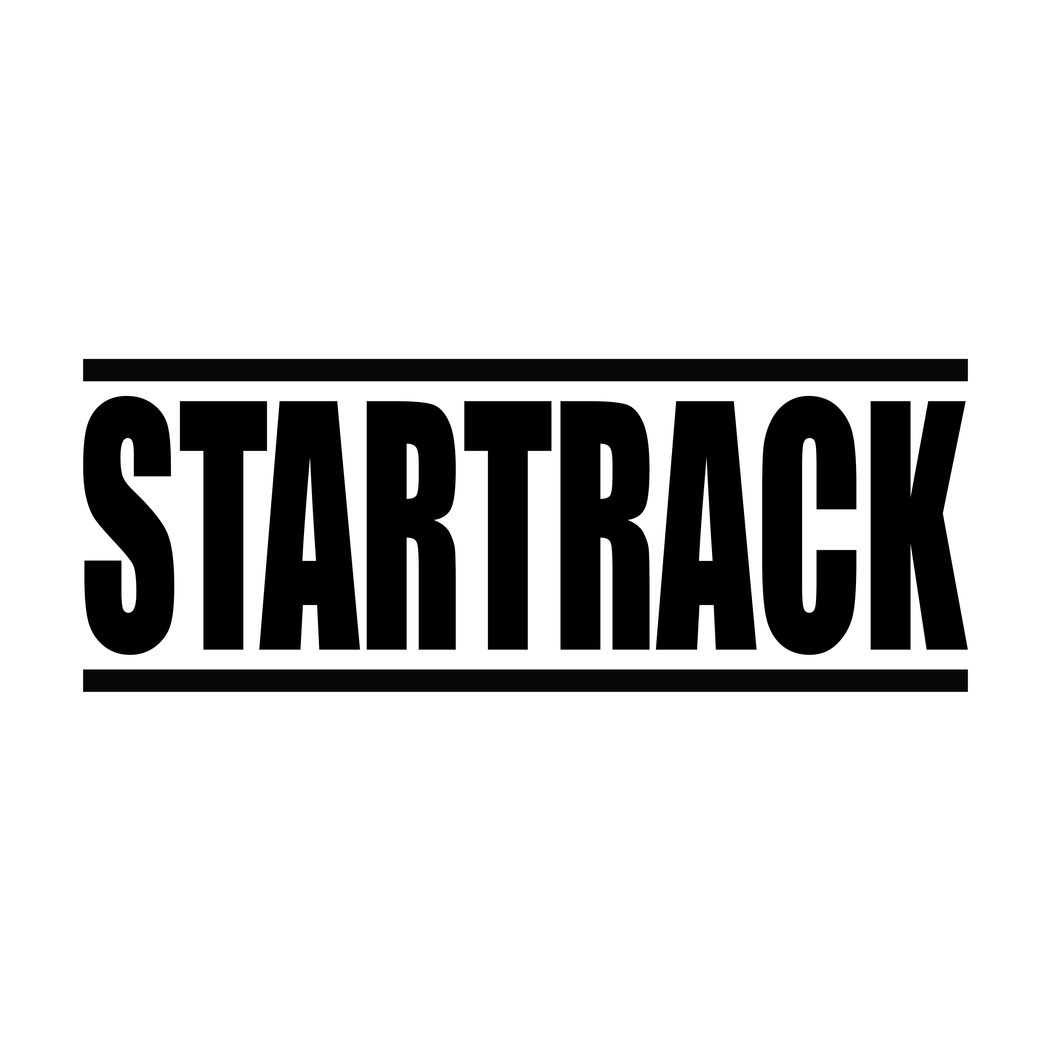 Black Startrack stamp with a bold, clear impression for logistics organisation