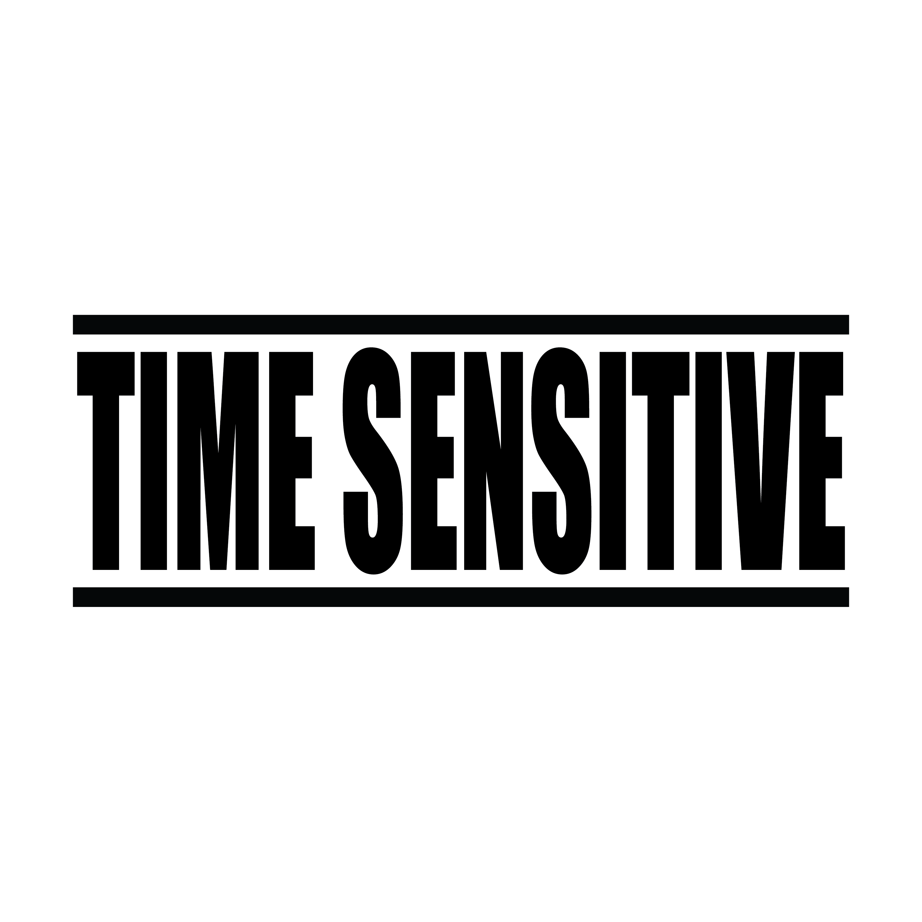 Time Sensitive rubber Stamp black ink