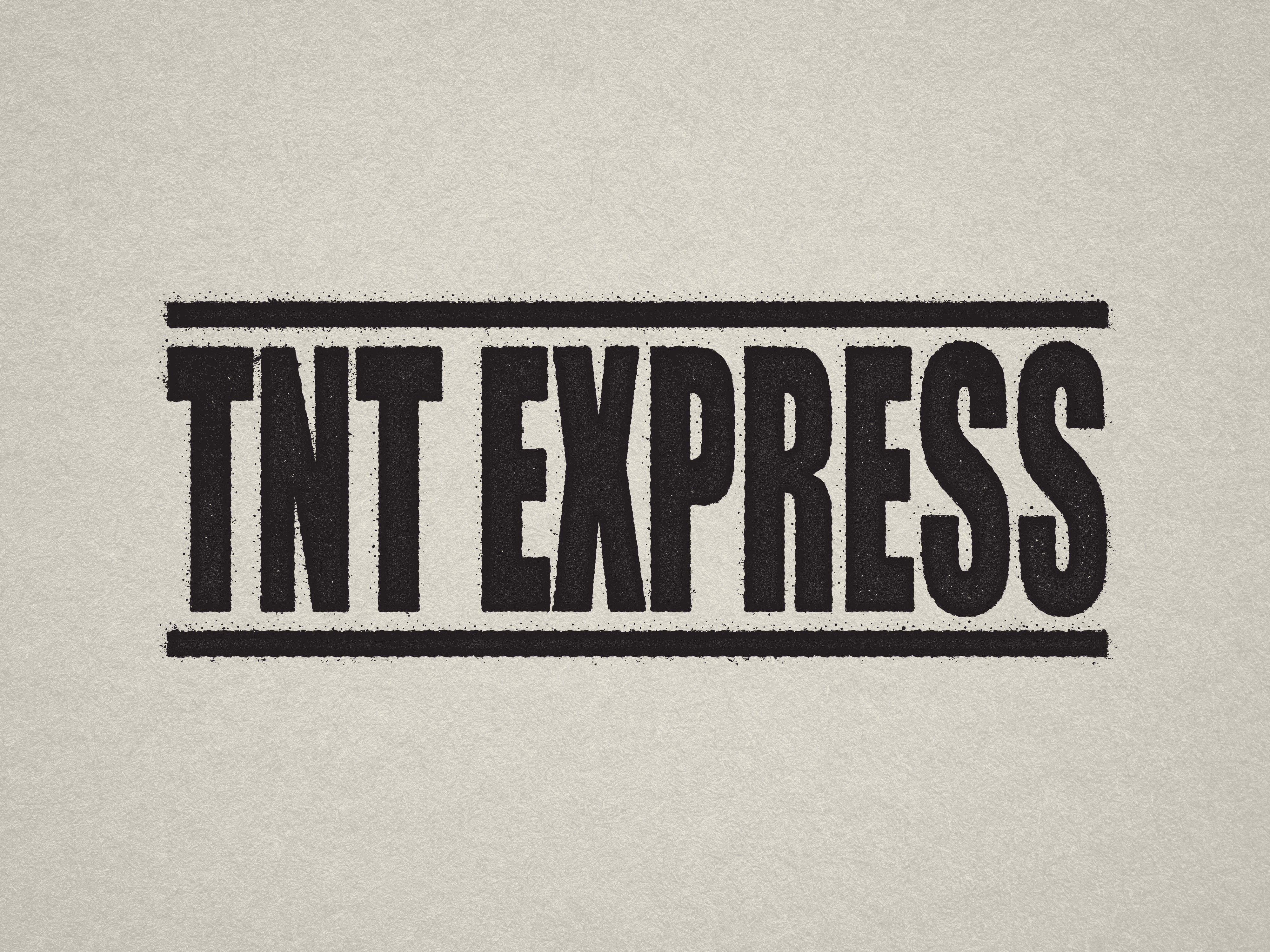 black self-inking stamp TNT Express design