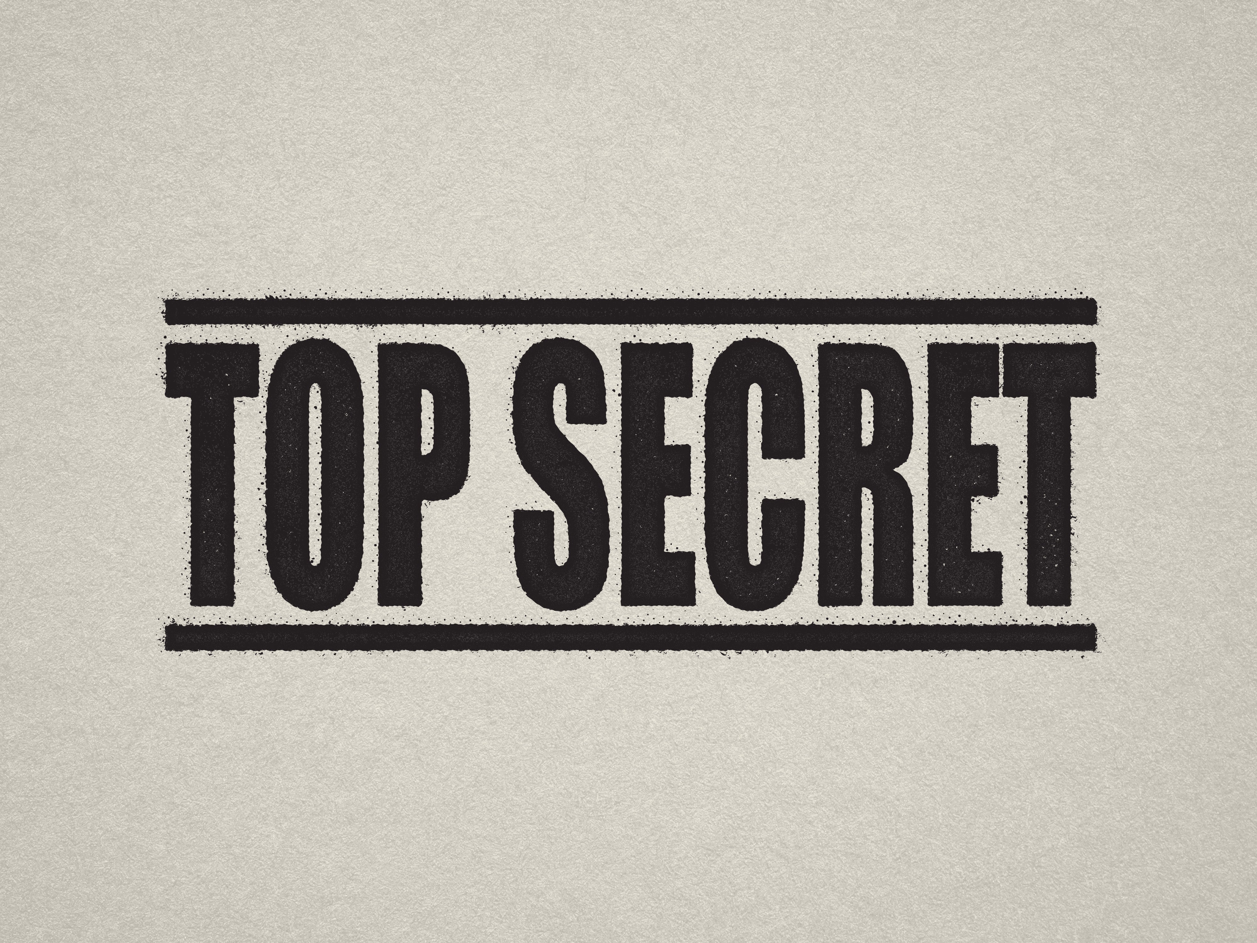 prop stamp Top Secret black ink self inking