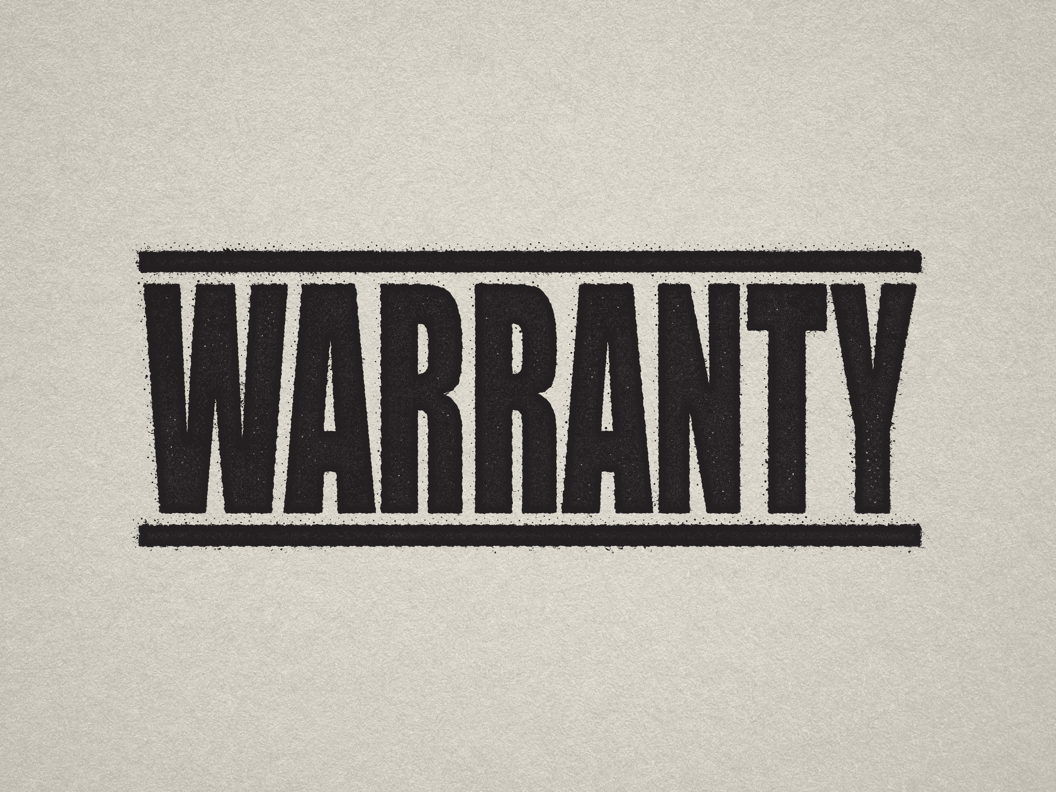 mock up design of 'Warranty ' rubber stamp black ink in paper background stampers hand stamp office business inventory documents self inking prefill refillable stamps stamping