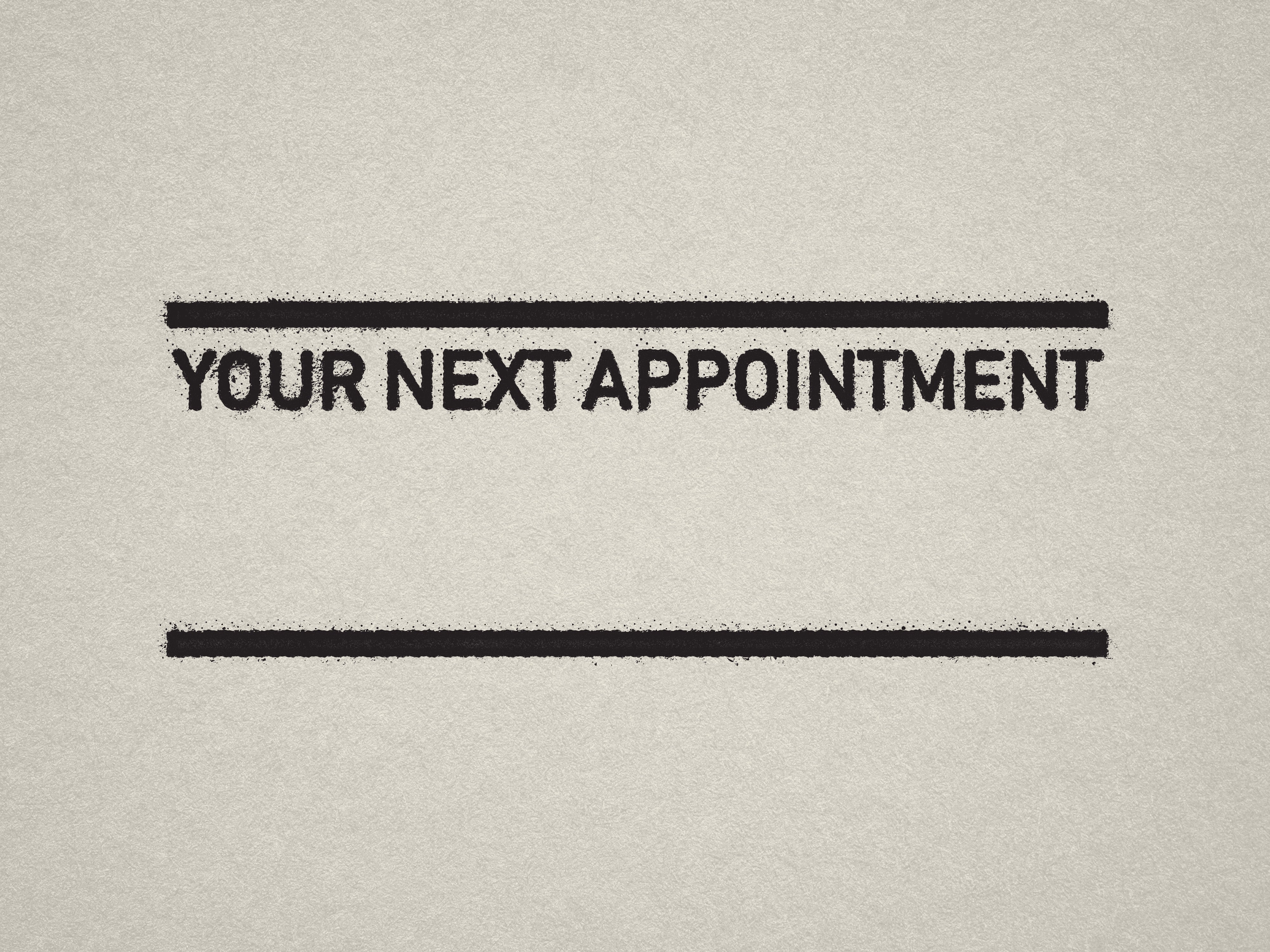 Small Stamp in Black for Scheduling