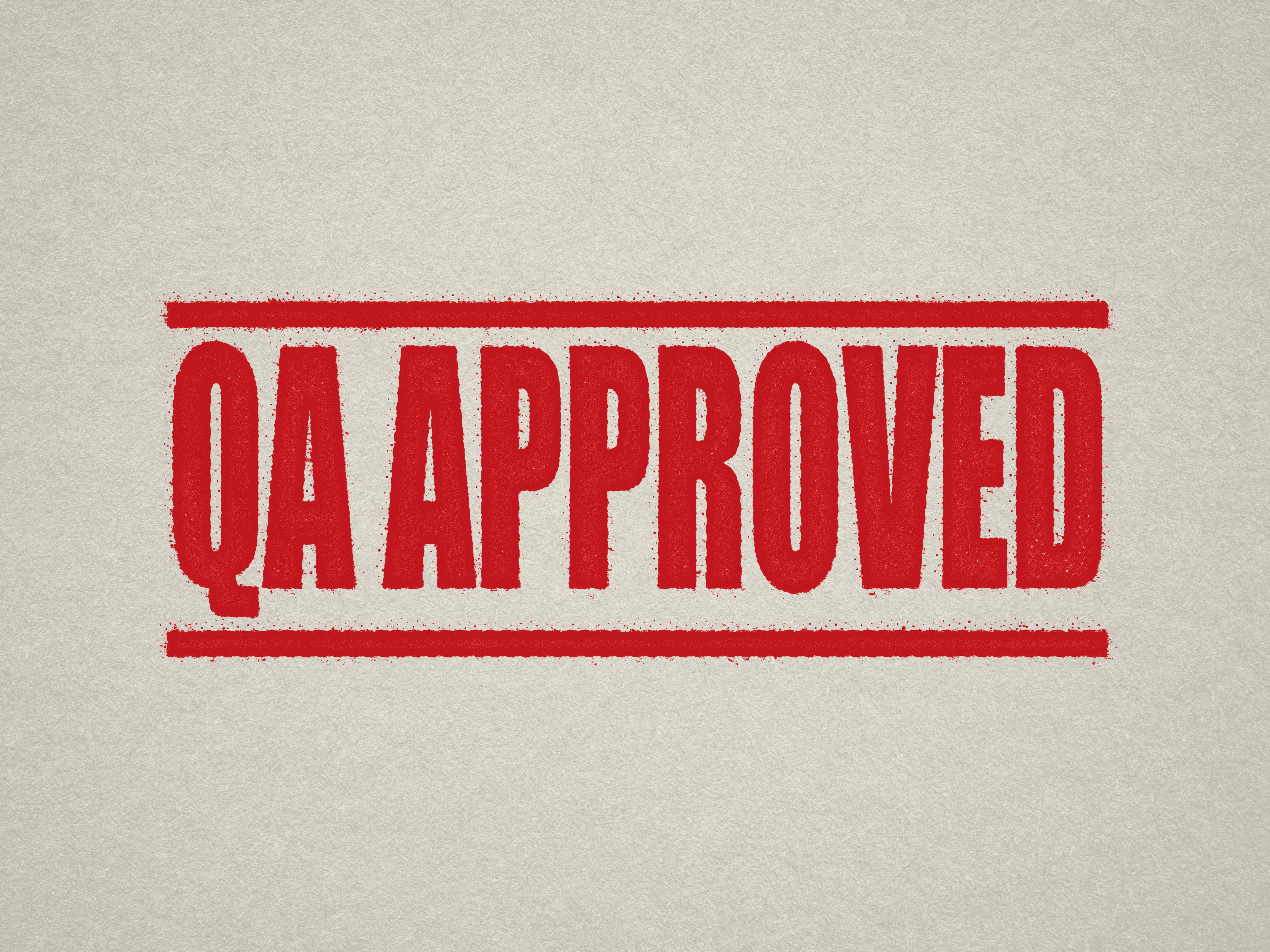 QA Approved stock design rubber stamp Red ink