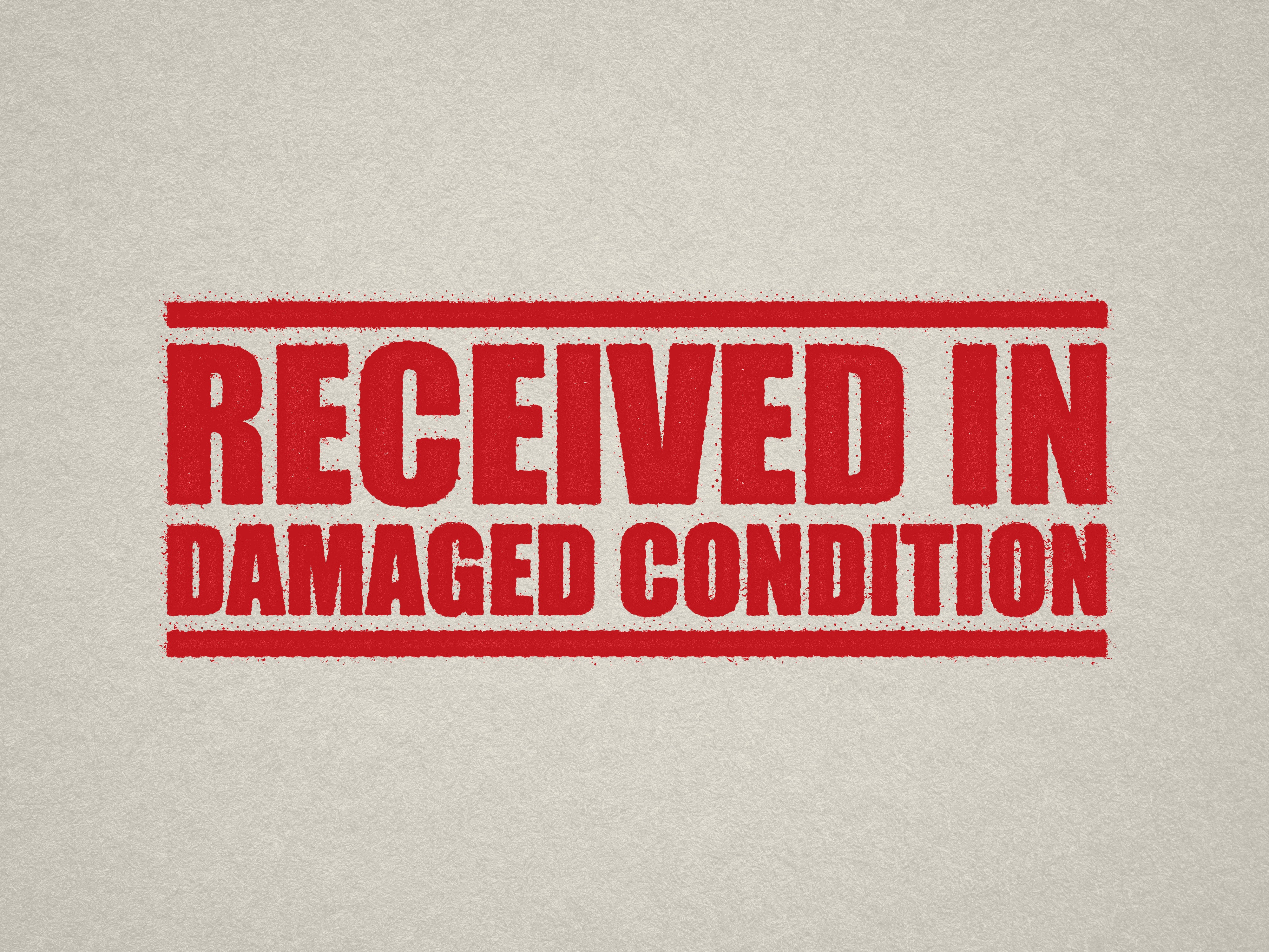Allow your receiving department to mark delivery notes and invoices "Received In Damaged Condition" for rectification