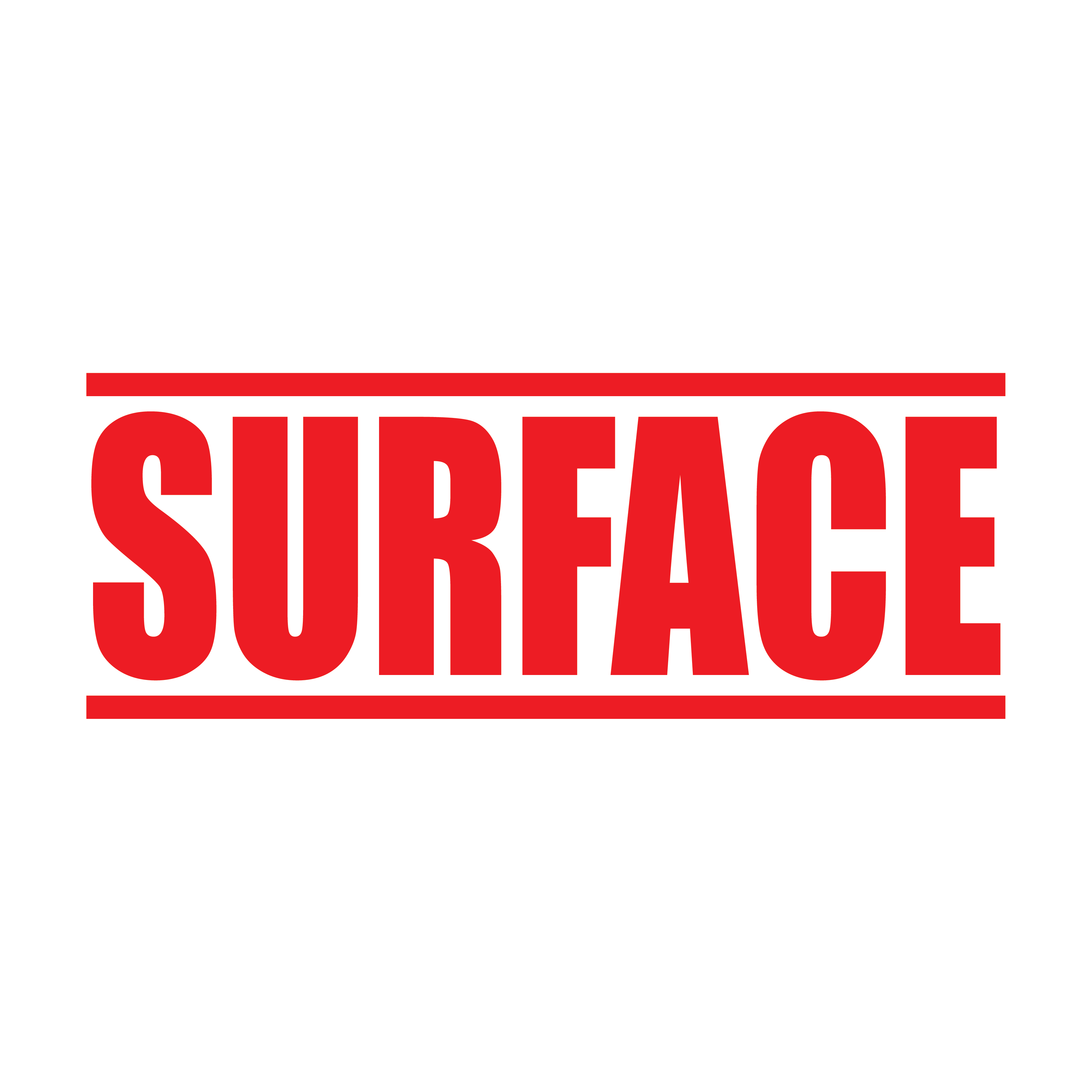 Red "Surface" rubber stamp