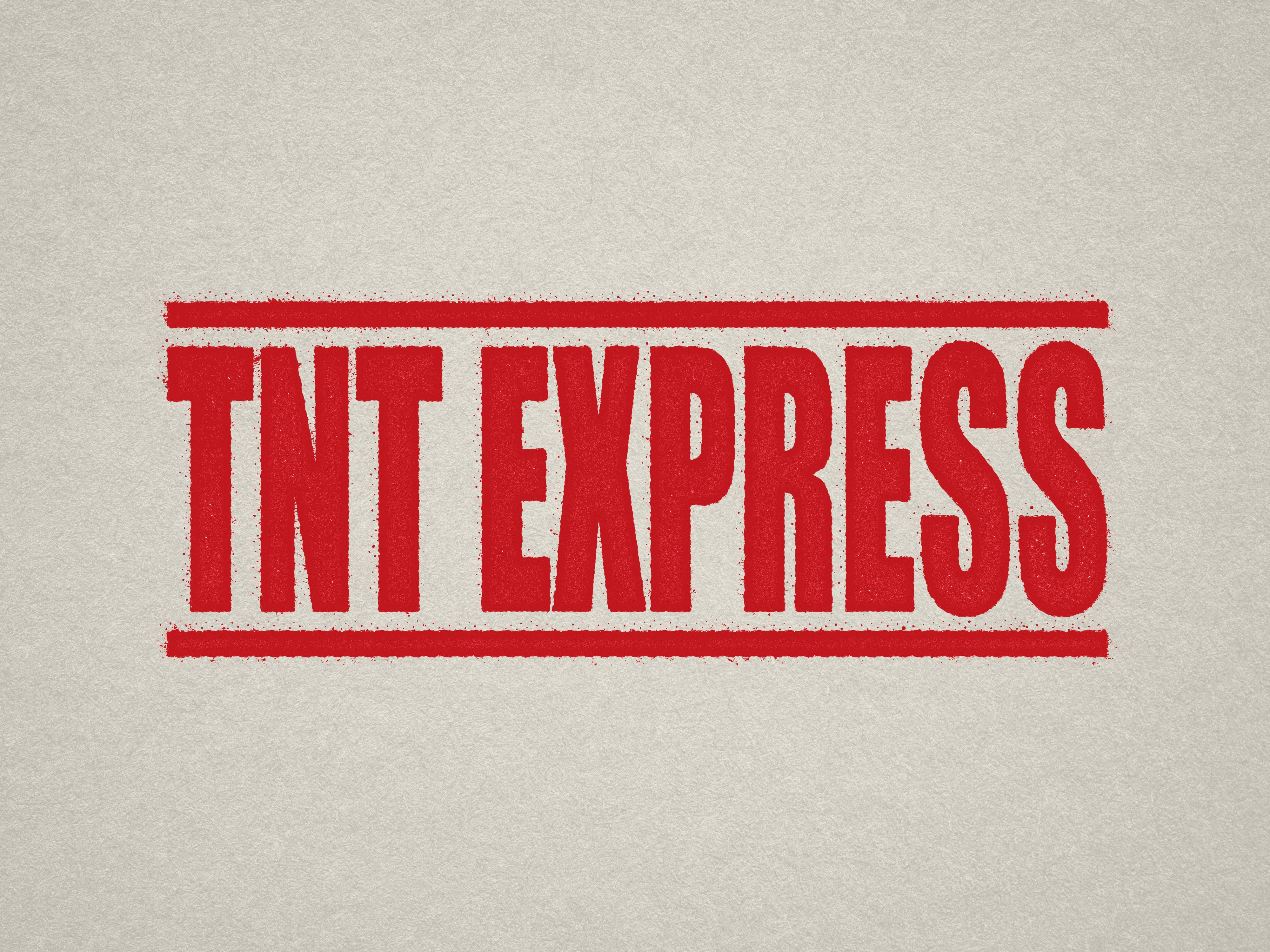 TNT Express stamp red ink