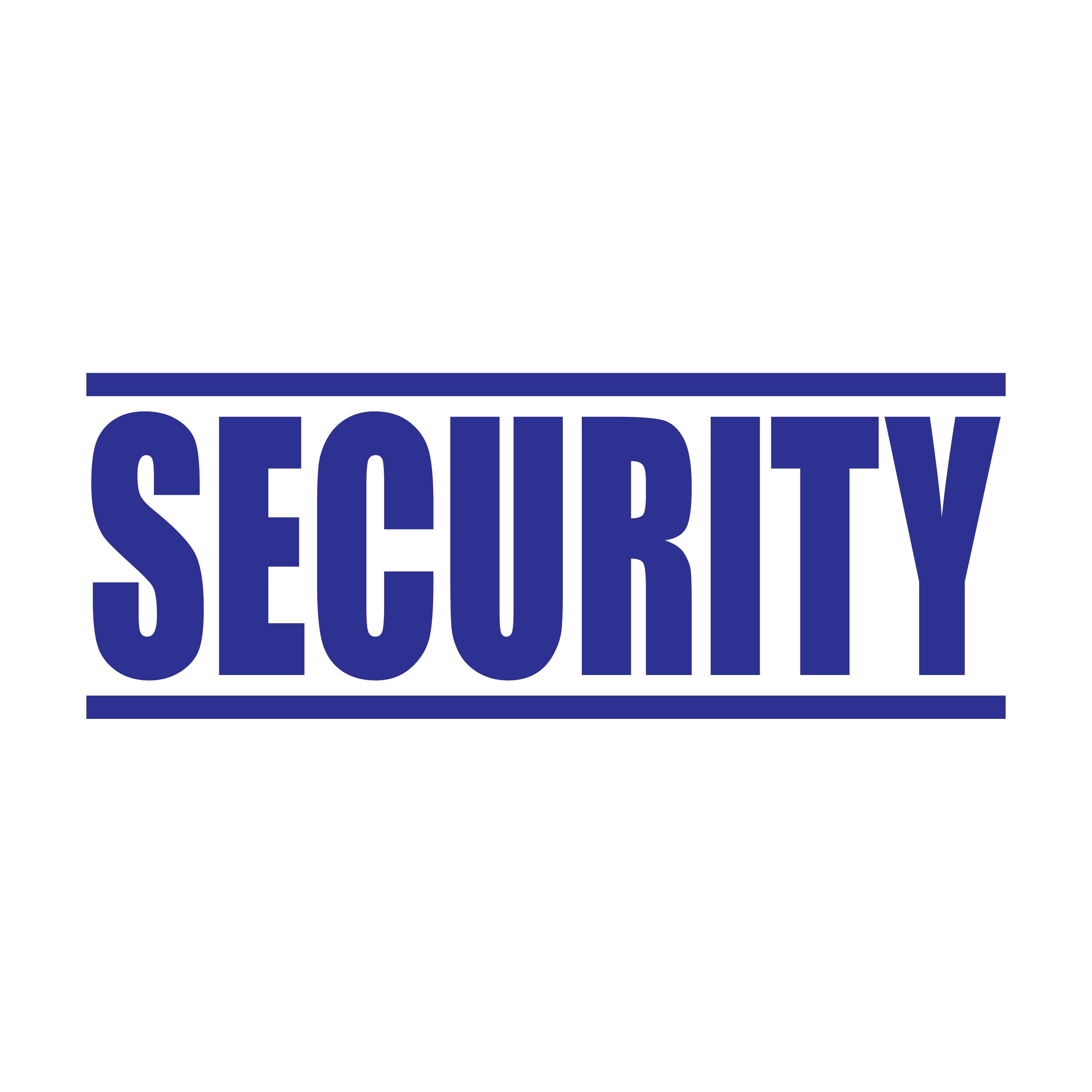 Blue "Security" rubber stamp stock design