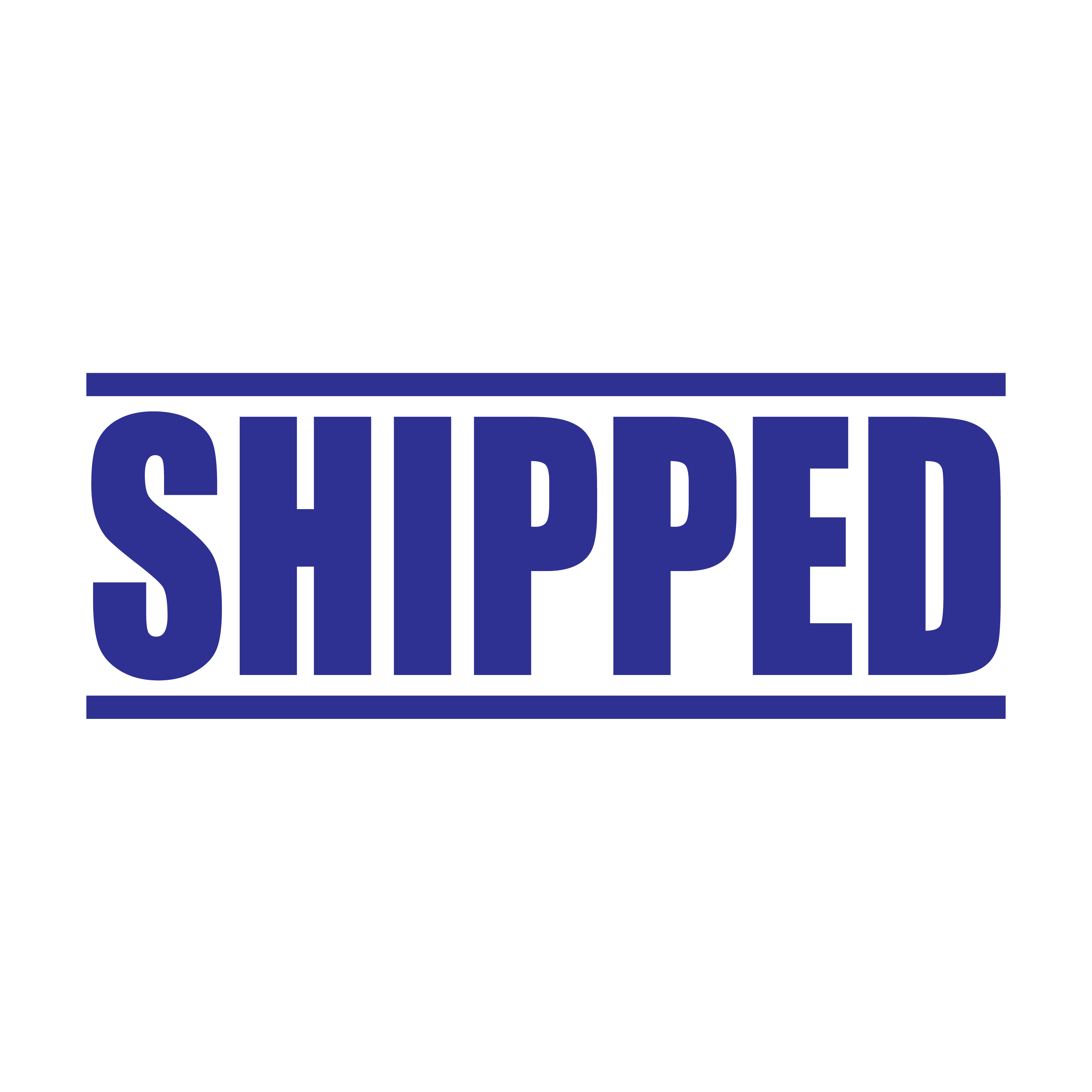 Blue Shipped stamp