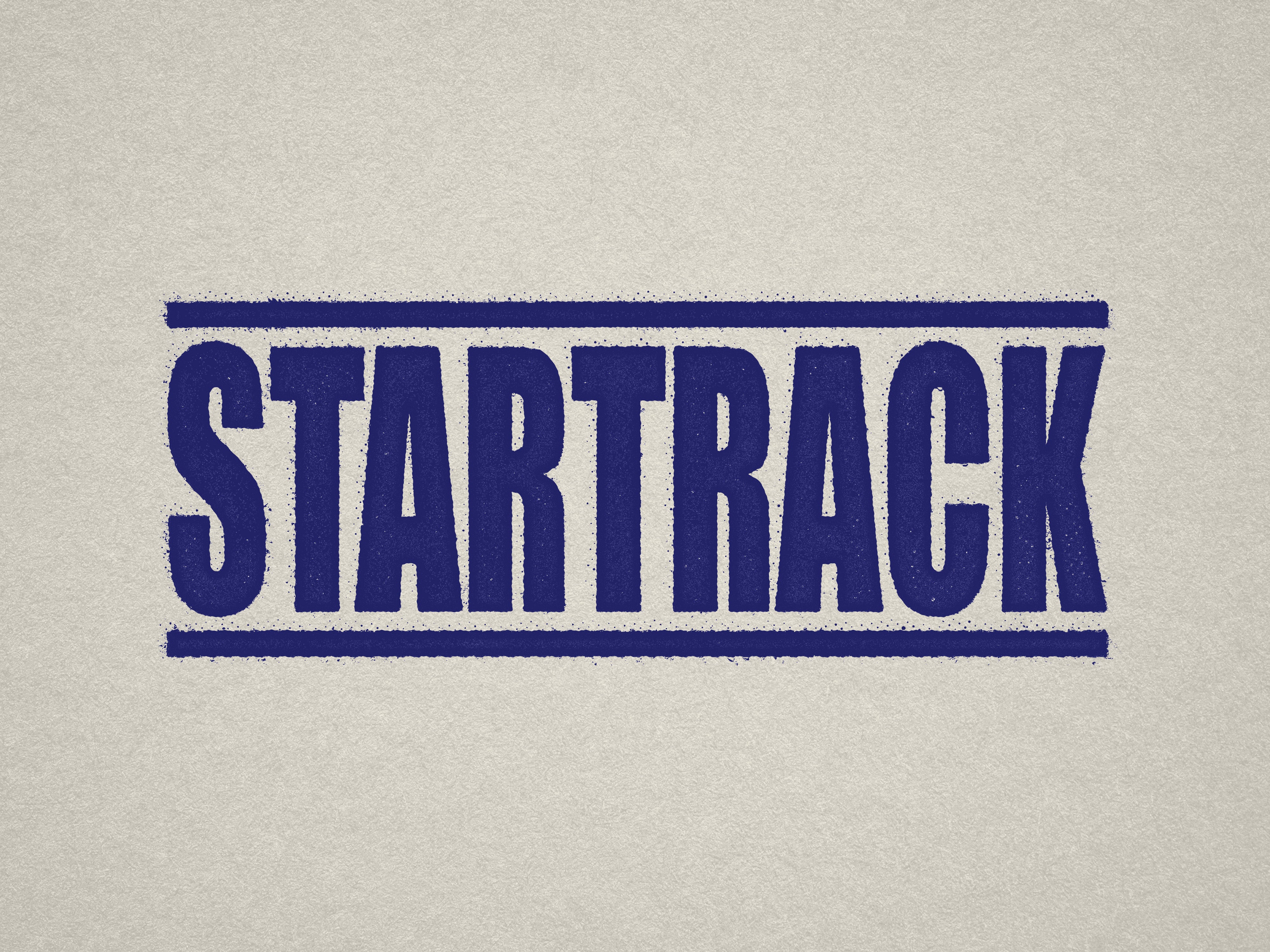 Predesigned STARTRACK stamper Blue ink