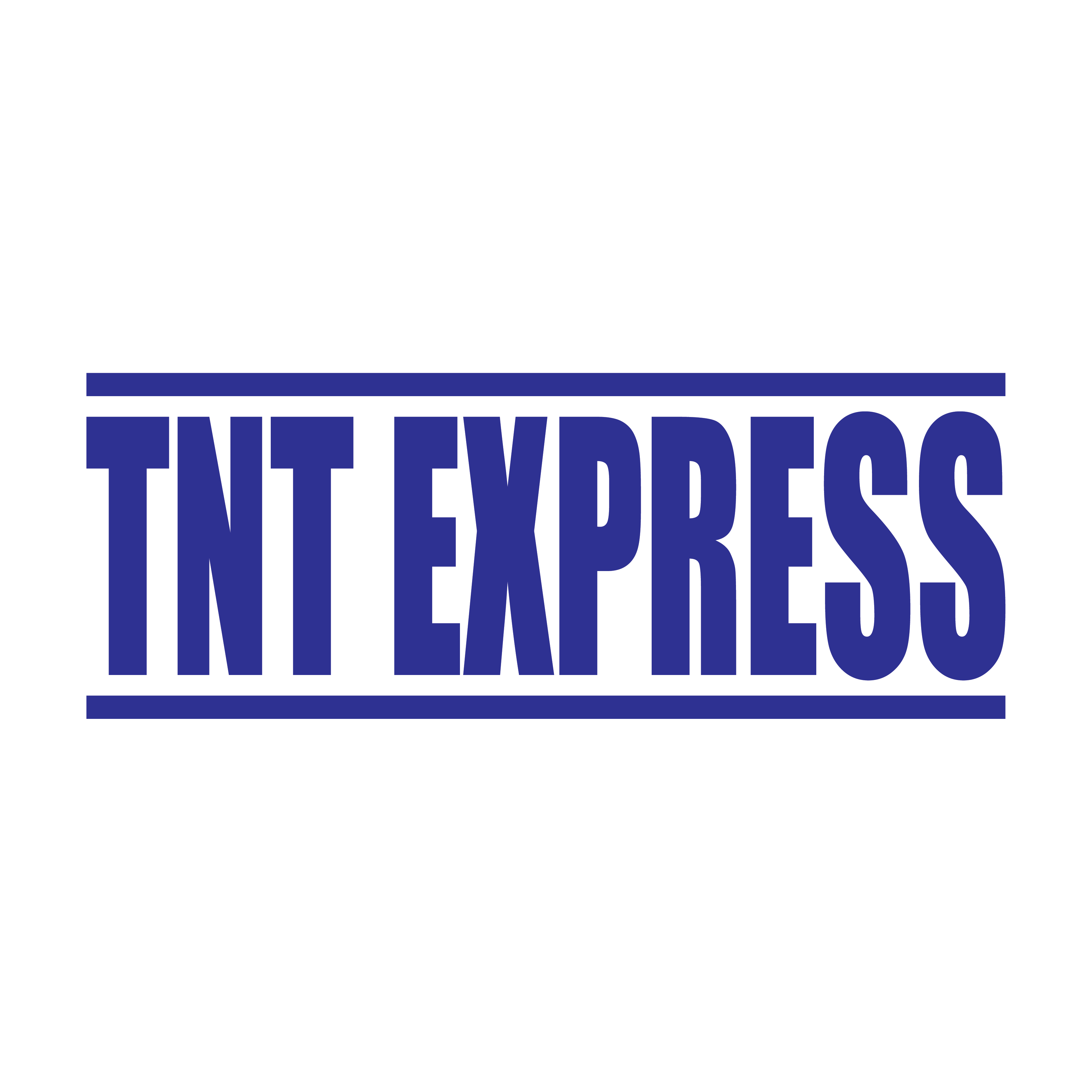 pre-designed TNT Express stamp blue ink
