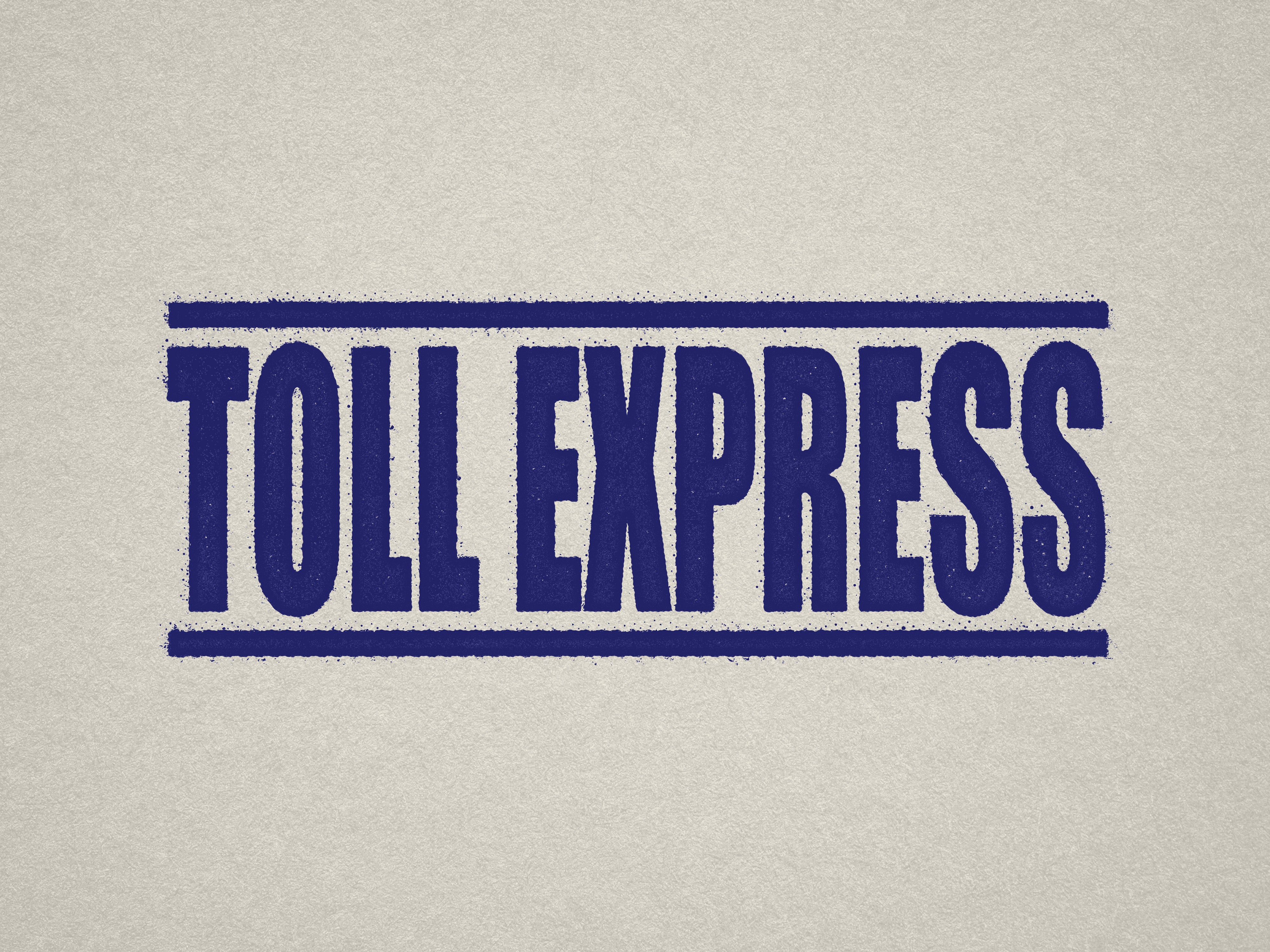 Toll Express rubber stamp Blue ink