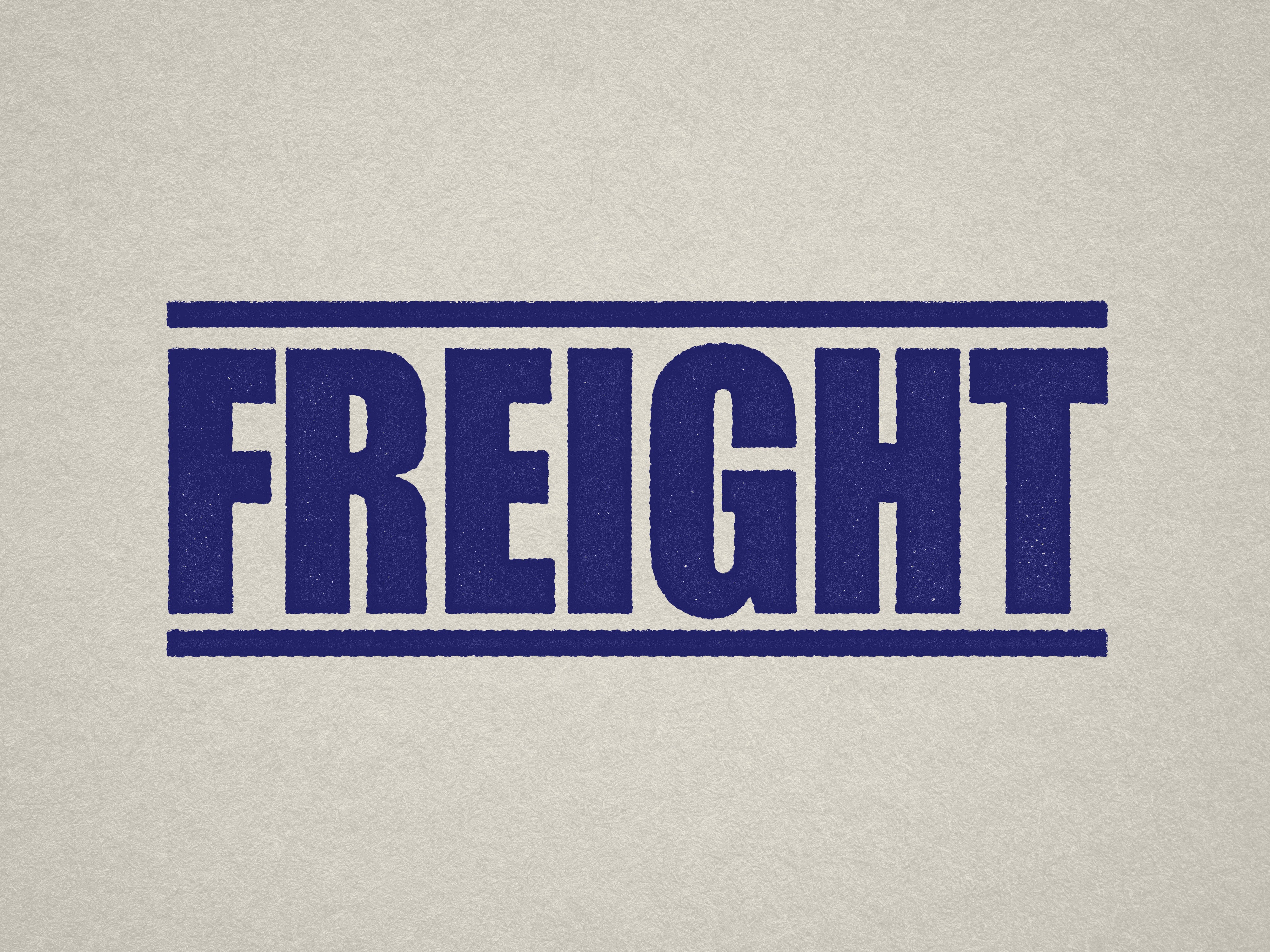 Blue Freight Stamp impression