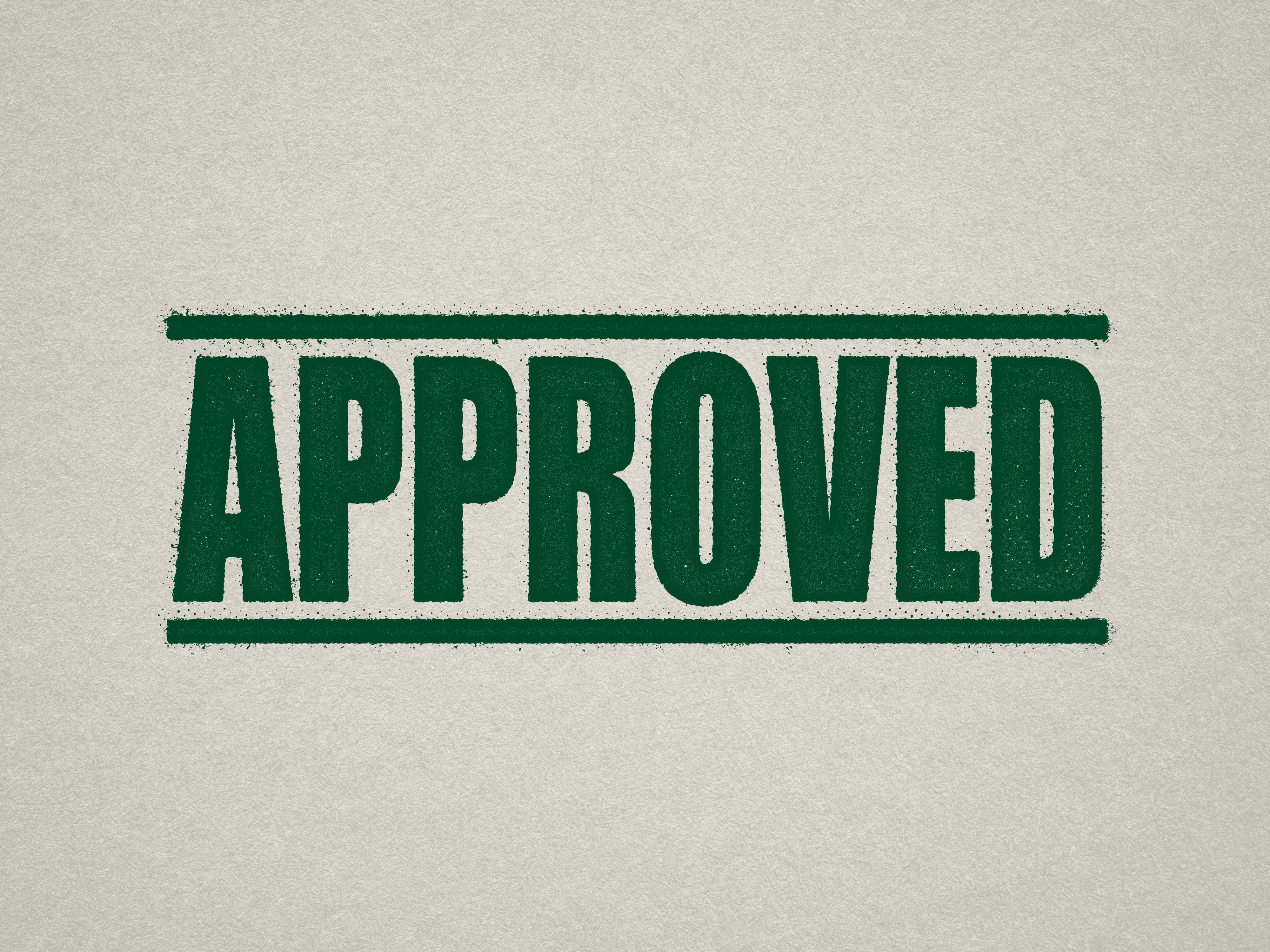 Mock up design or lifestyle image of 'APPROVED' rubber stamp green ink in paper background stampers hand stamp office business inventory documents self inking prefill refillable stamps stamping