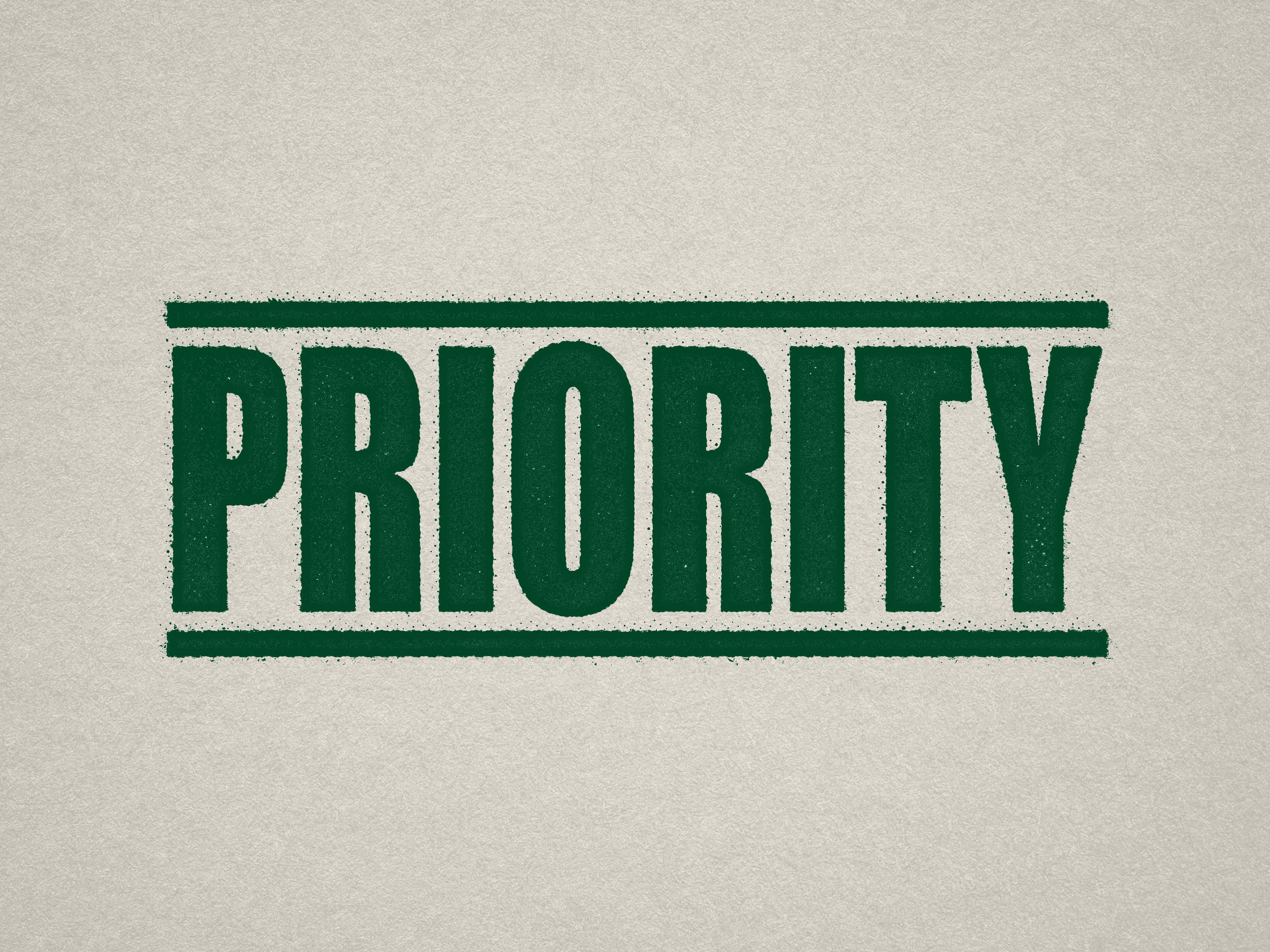 mock up design of 'Priority' rubber stamp green ink in paper background stampers hand stamp office business inventory documents self inking prefill refillable stamps stamping