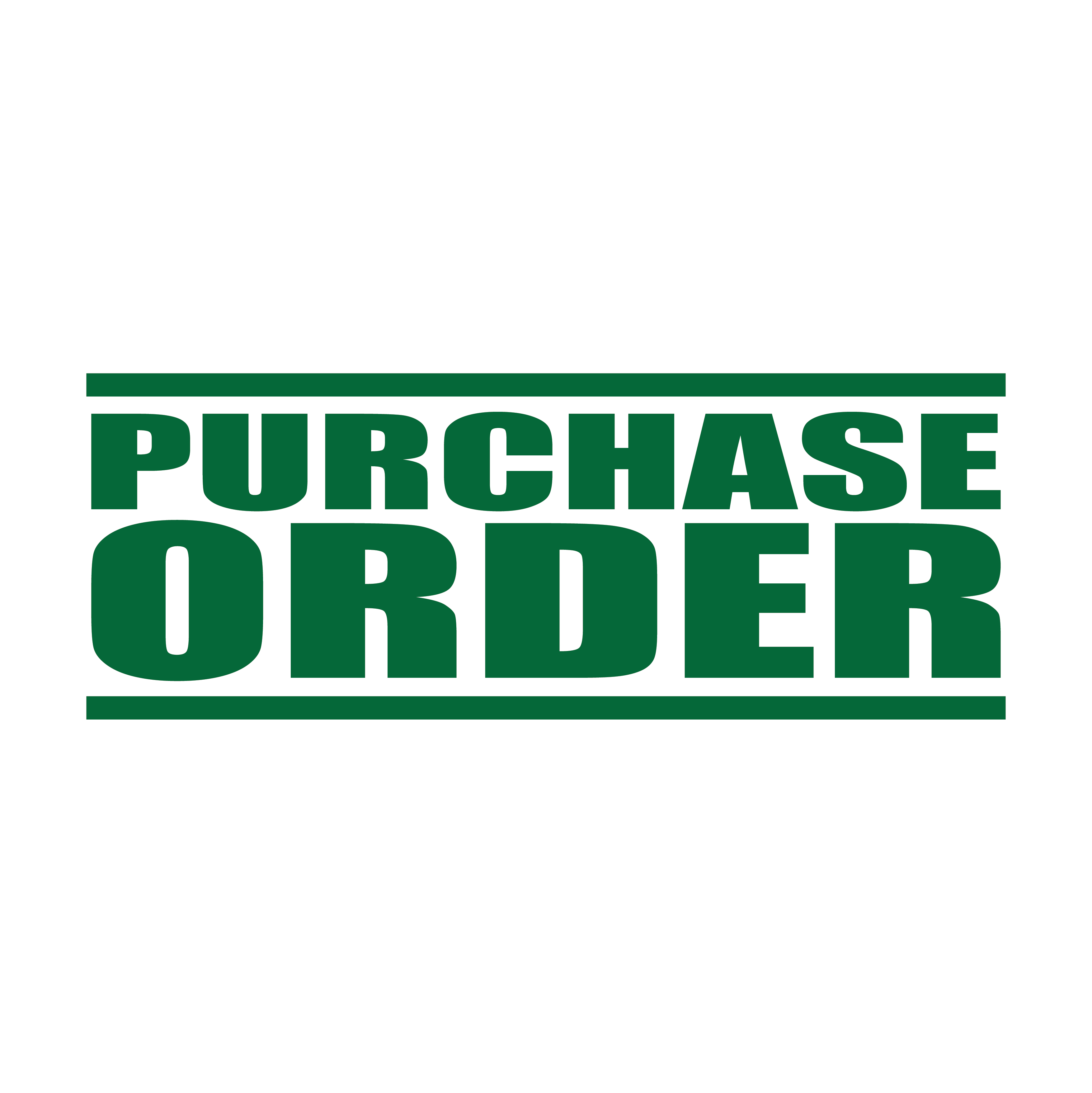 Green Pre-designed PURCHASE ORDER rubber stamper