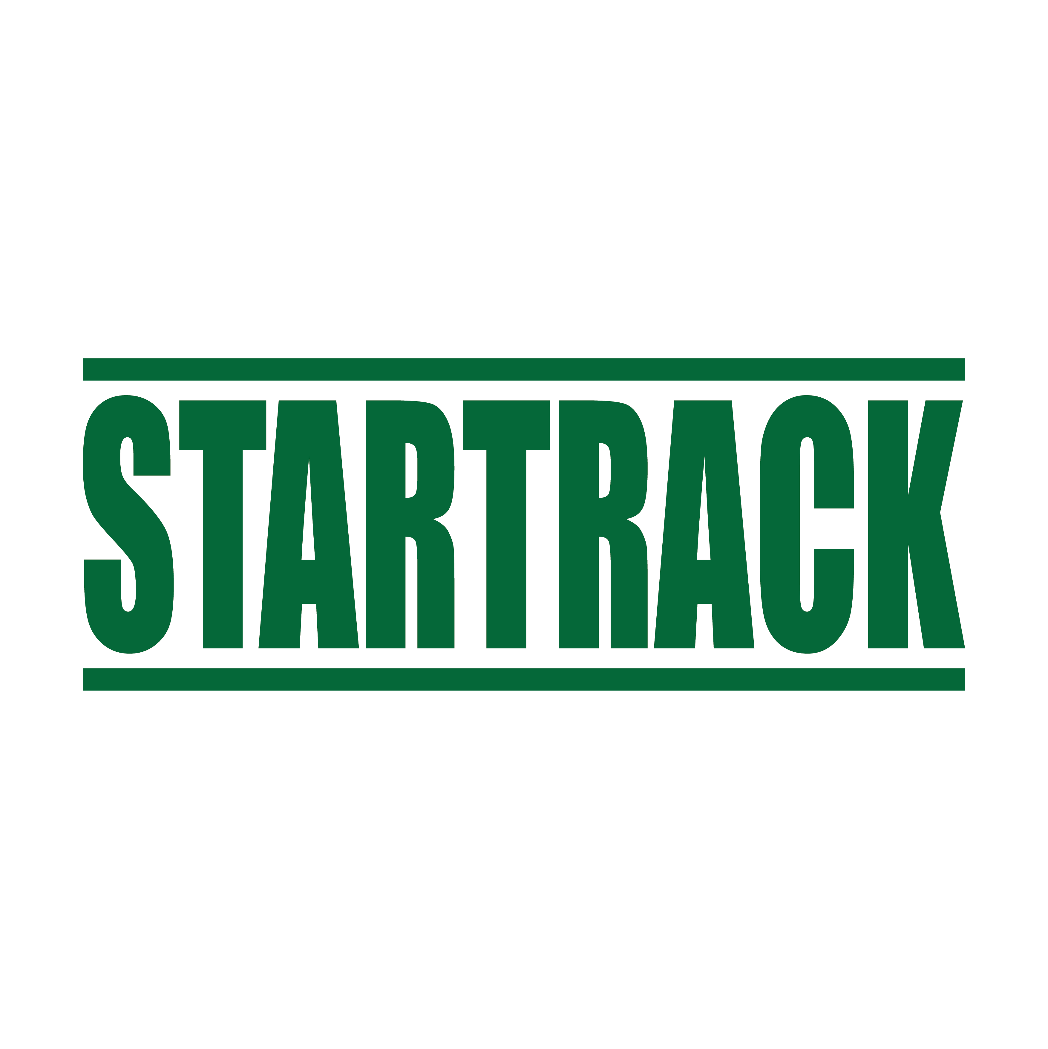 Readymade STARTRACK rubber stamp green ink