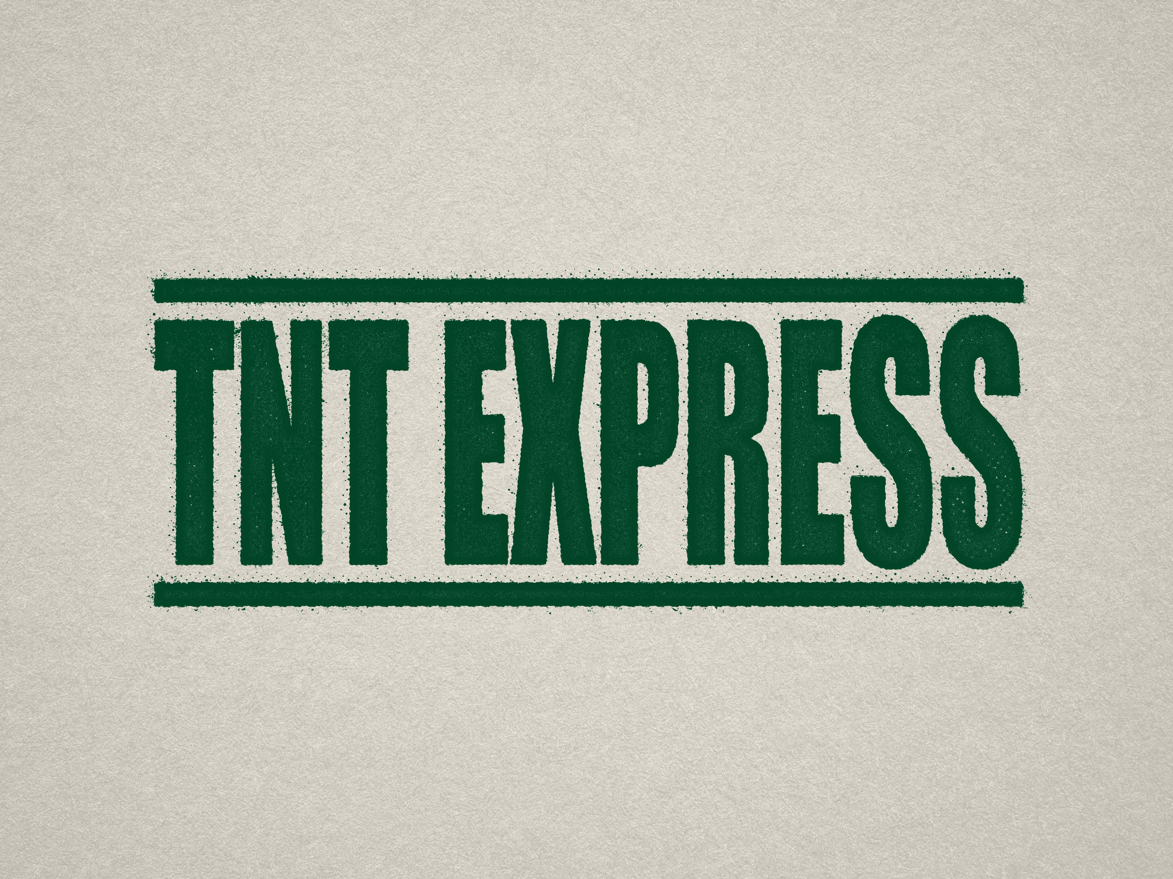 bold green TNT Express stamp