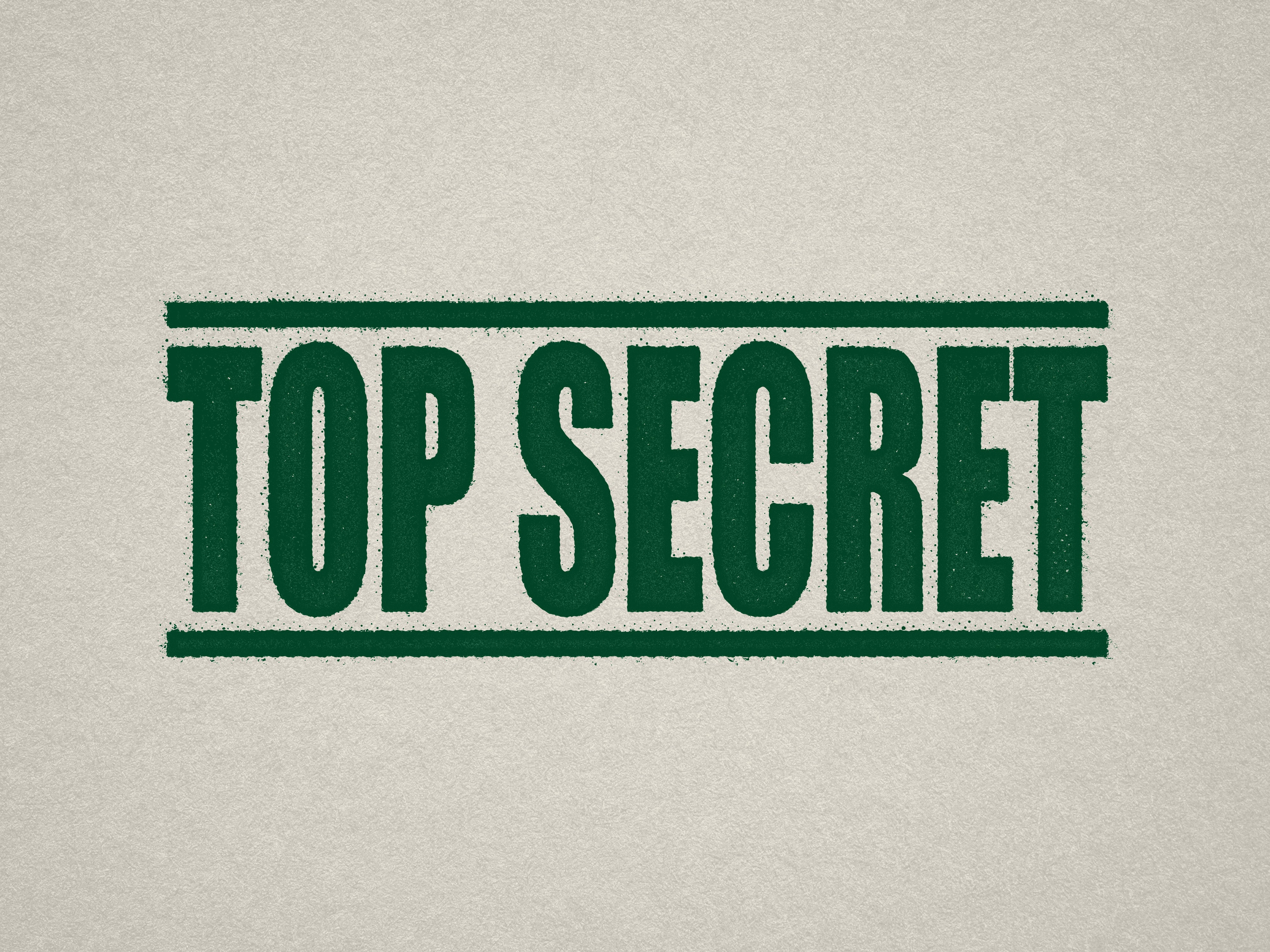 pre-designed stamp Secret green ink