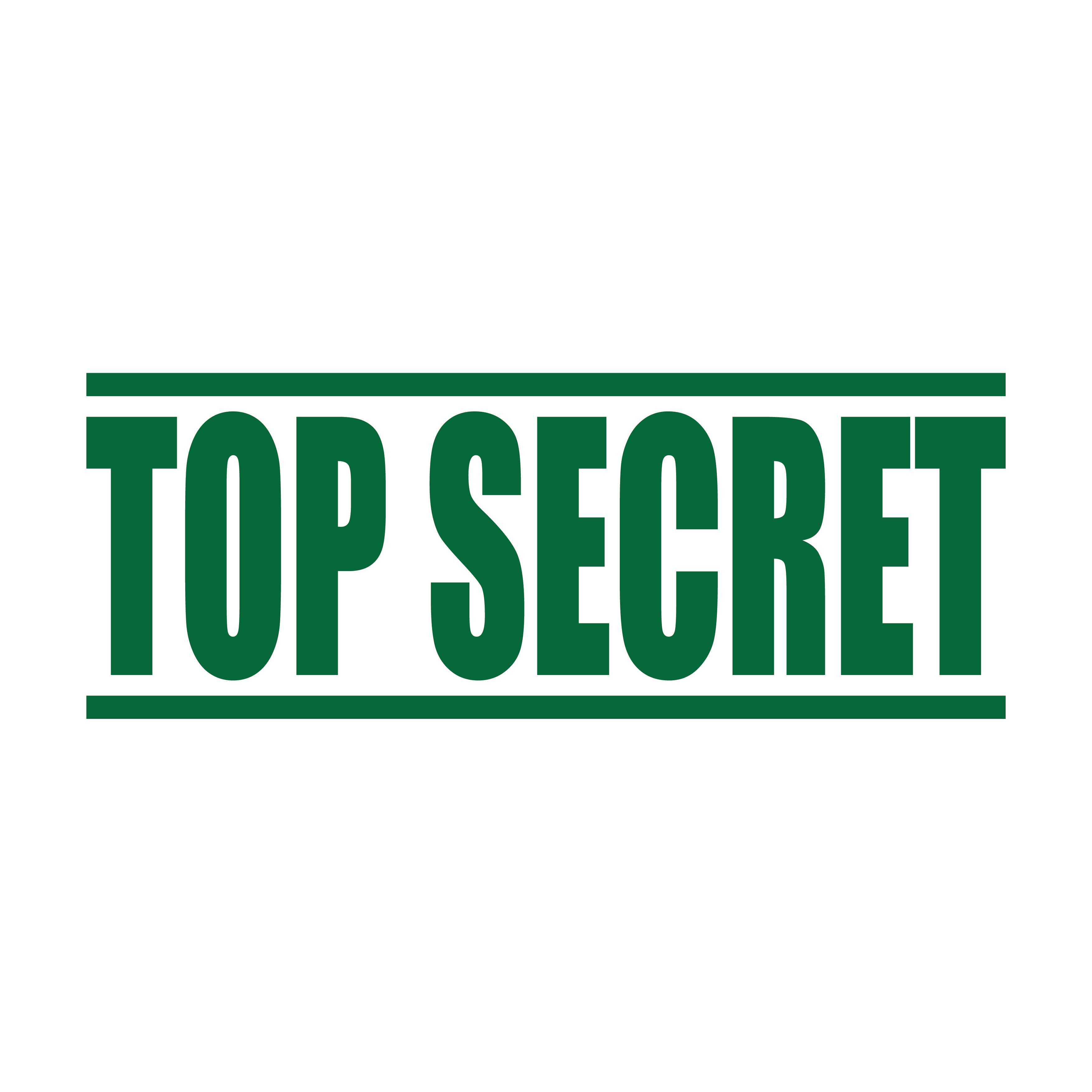 green Top Secret stamp