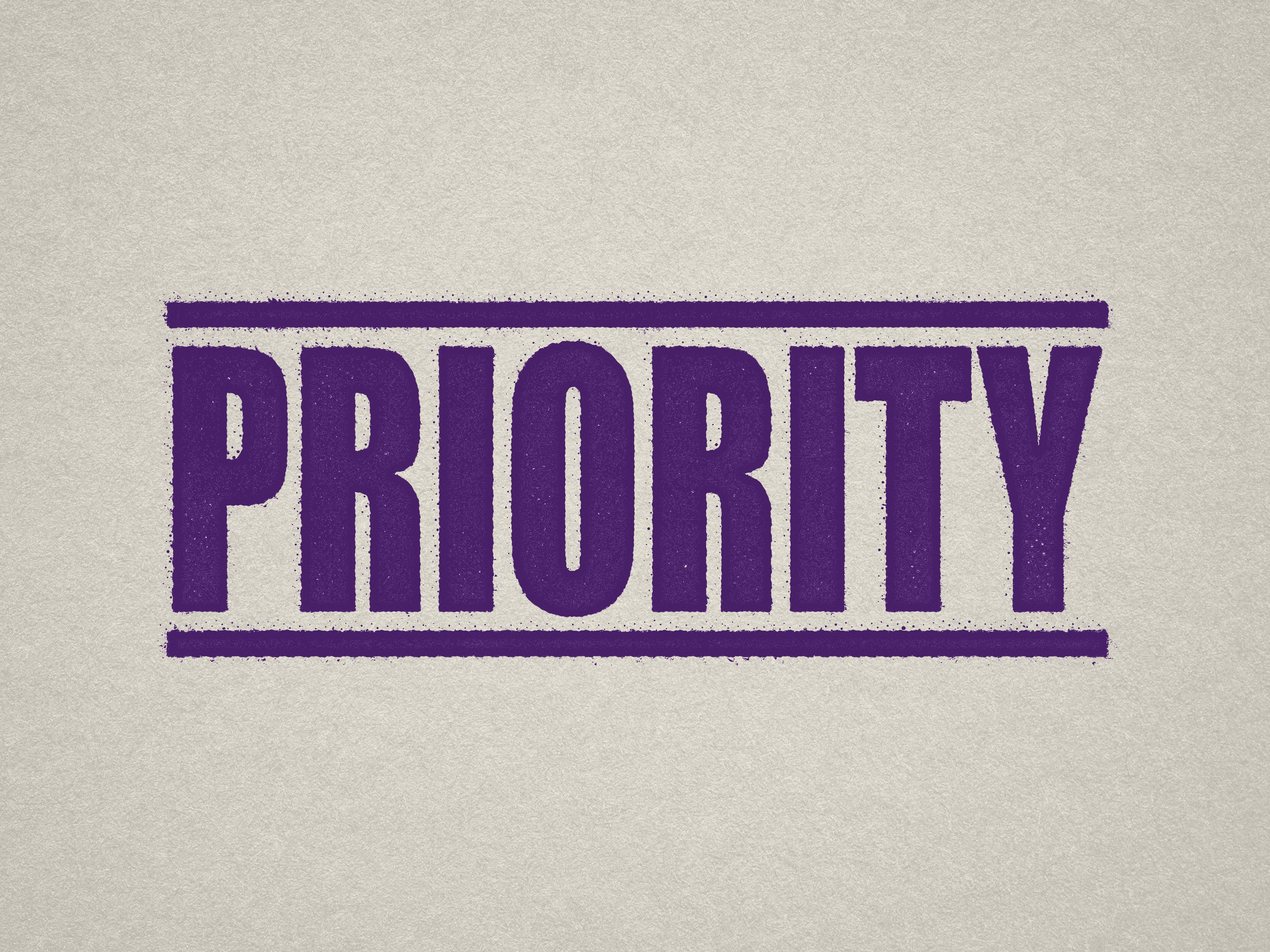 mock up design of 'Priority' rubber stamp violet ink in paper background stampers hand stamp office business inventory documents self inking prefill refillable stamps stamping purple