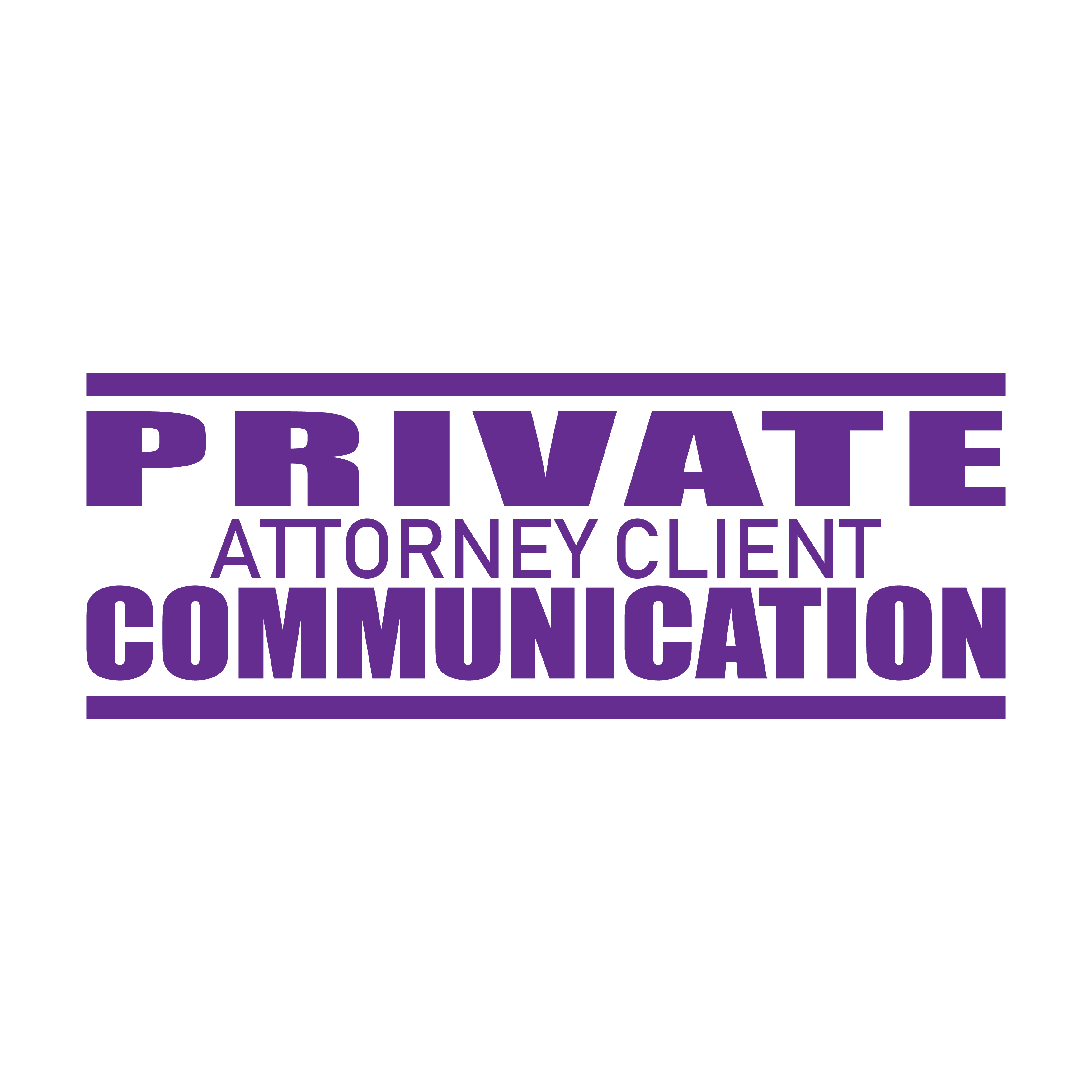 Violet Private Attorney Communication stamp