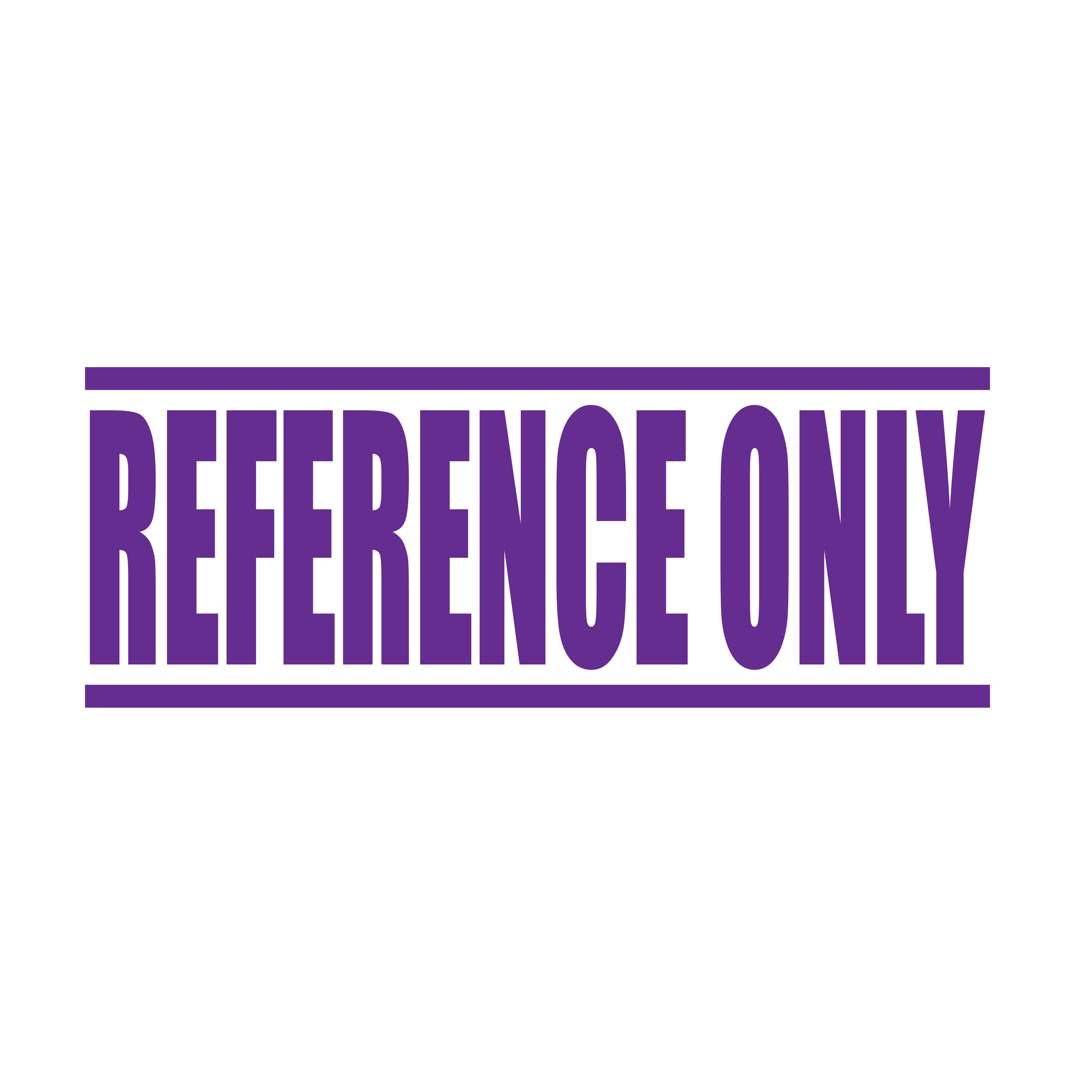 purple 'REFERENCE ONLY' rubber stamp