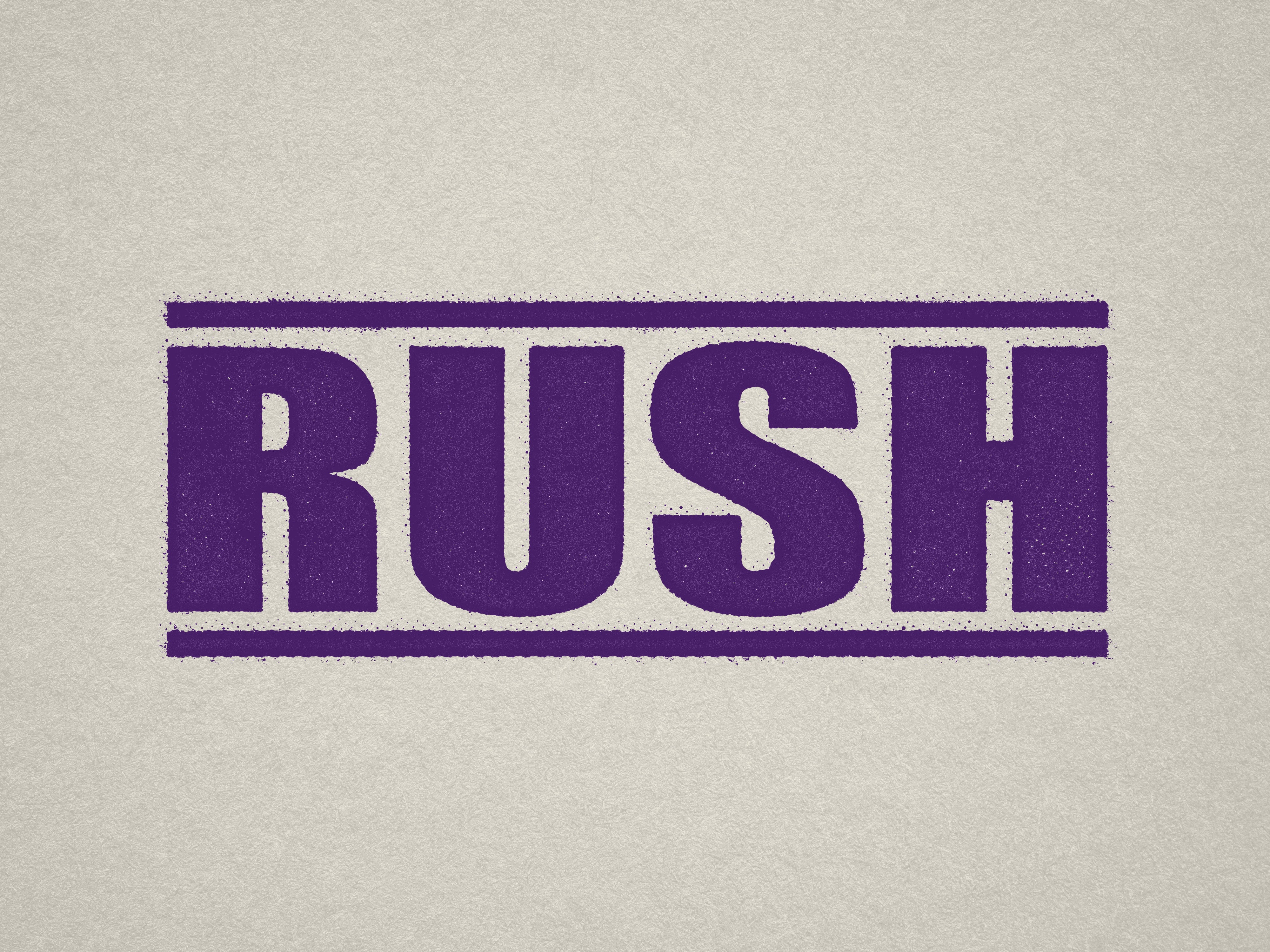 predesigned Rush rubber stamp Violet ink