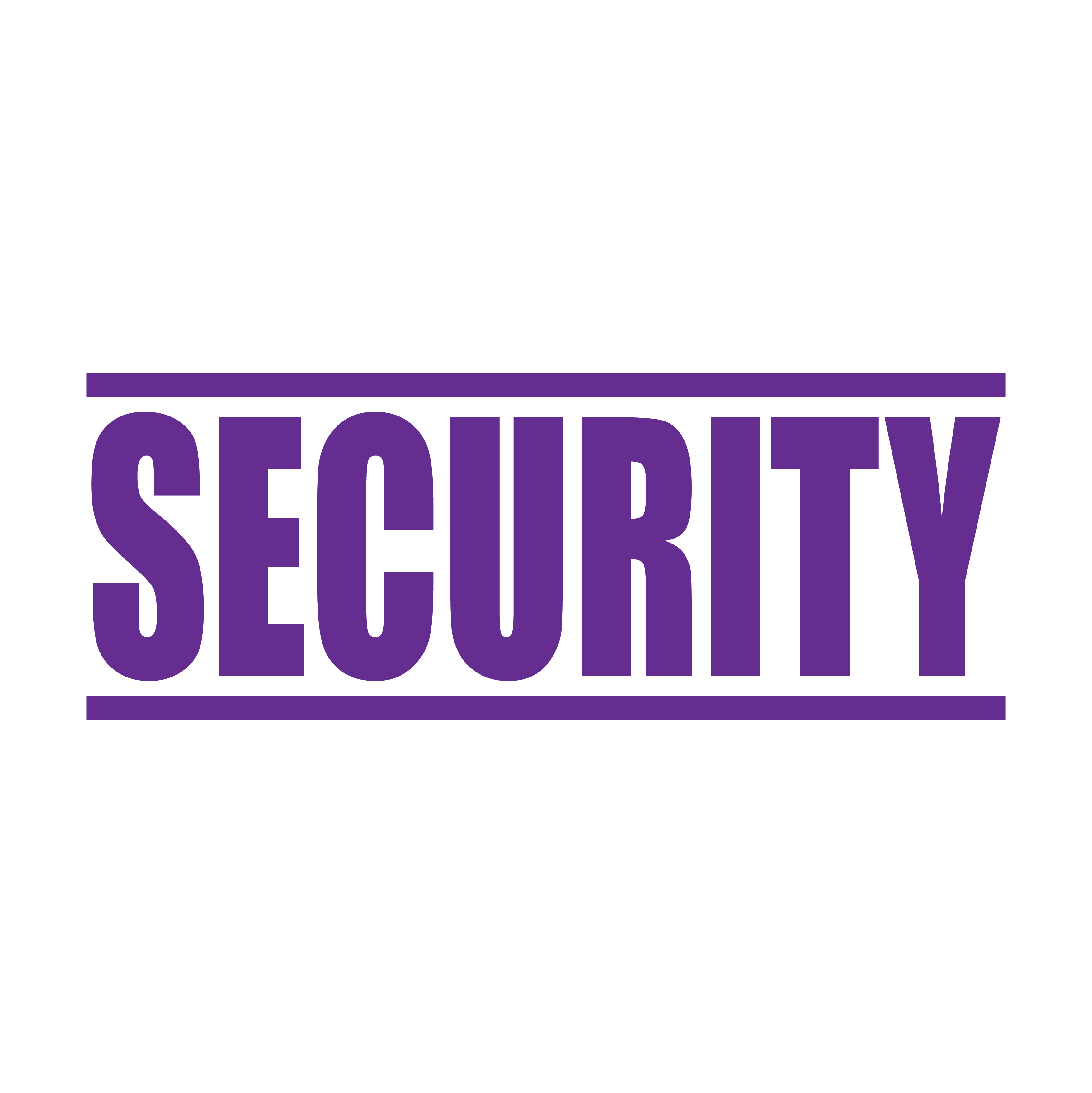 Purple Security Rubber Stamp