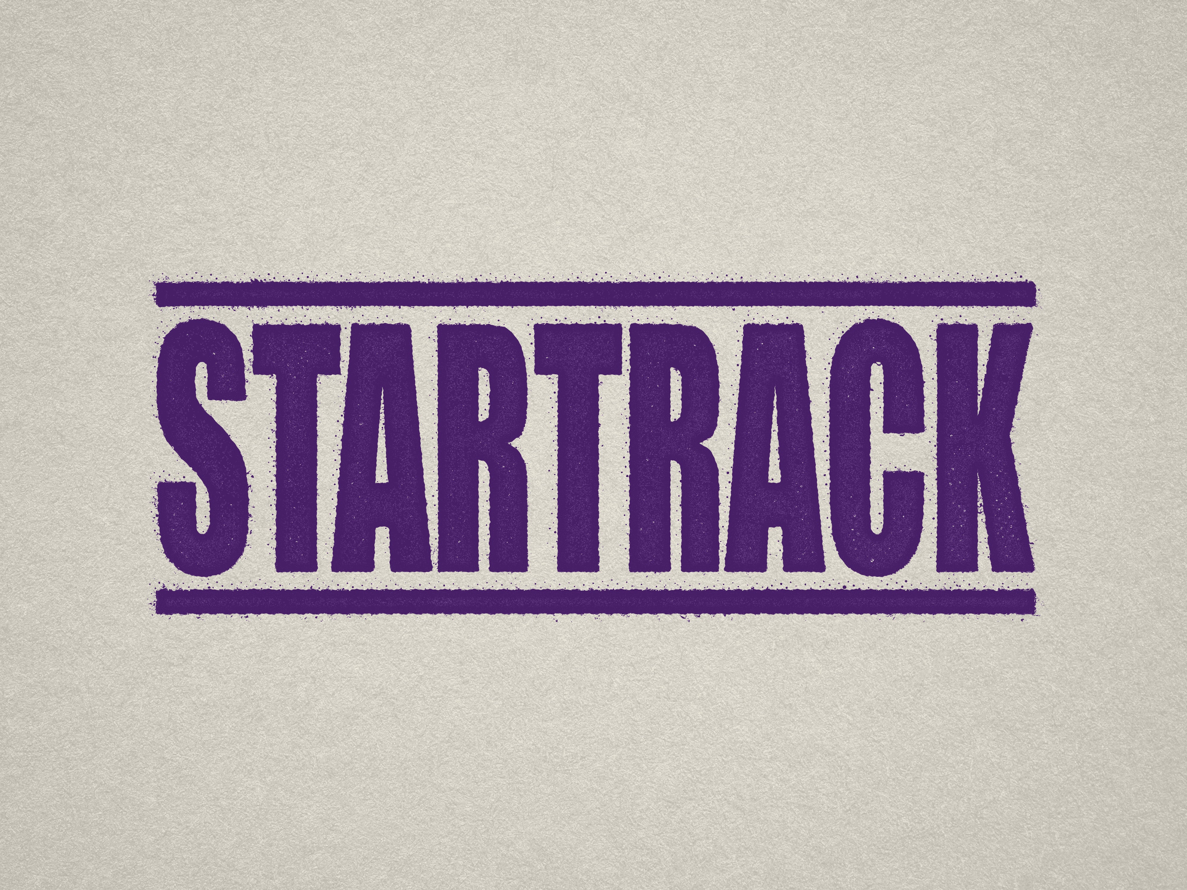 stock design STARTRACK stamp violet ink