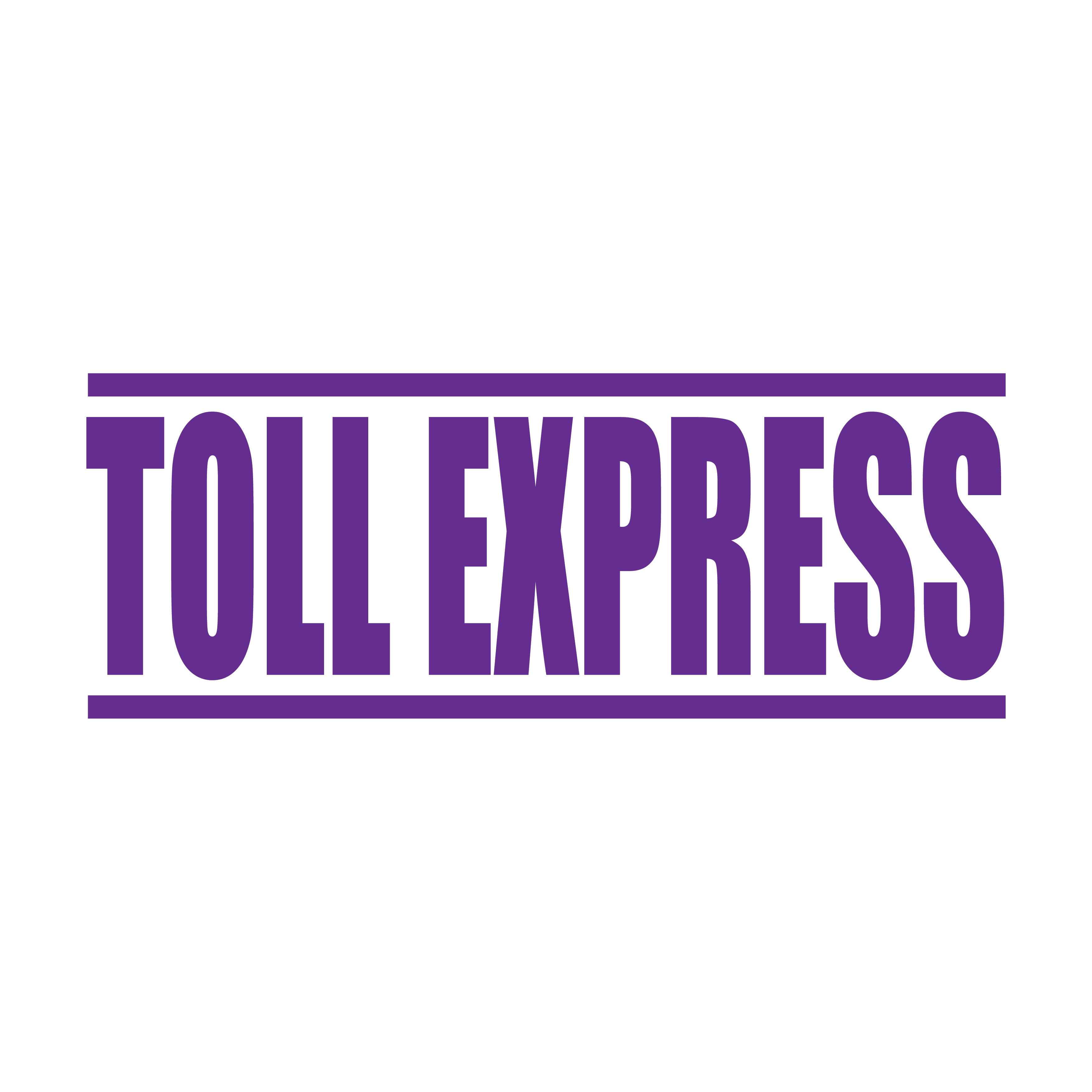 Toll Express rubber stamp Violet ink