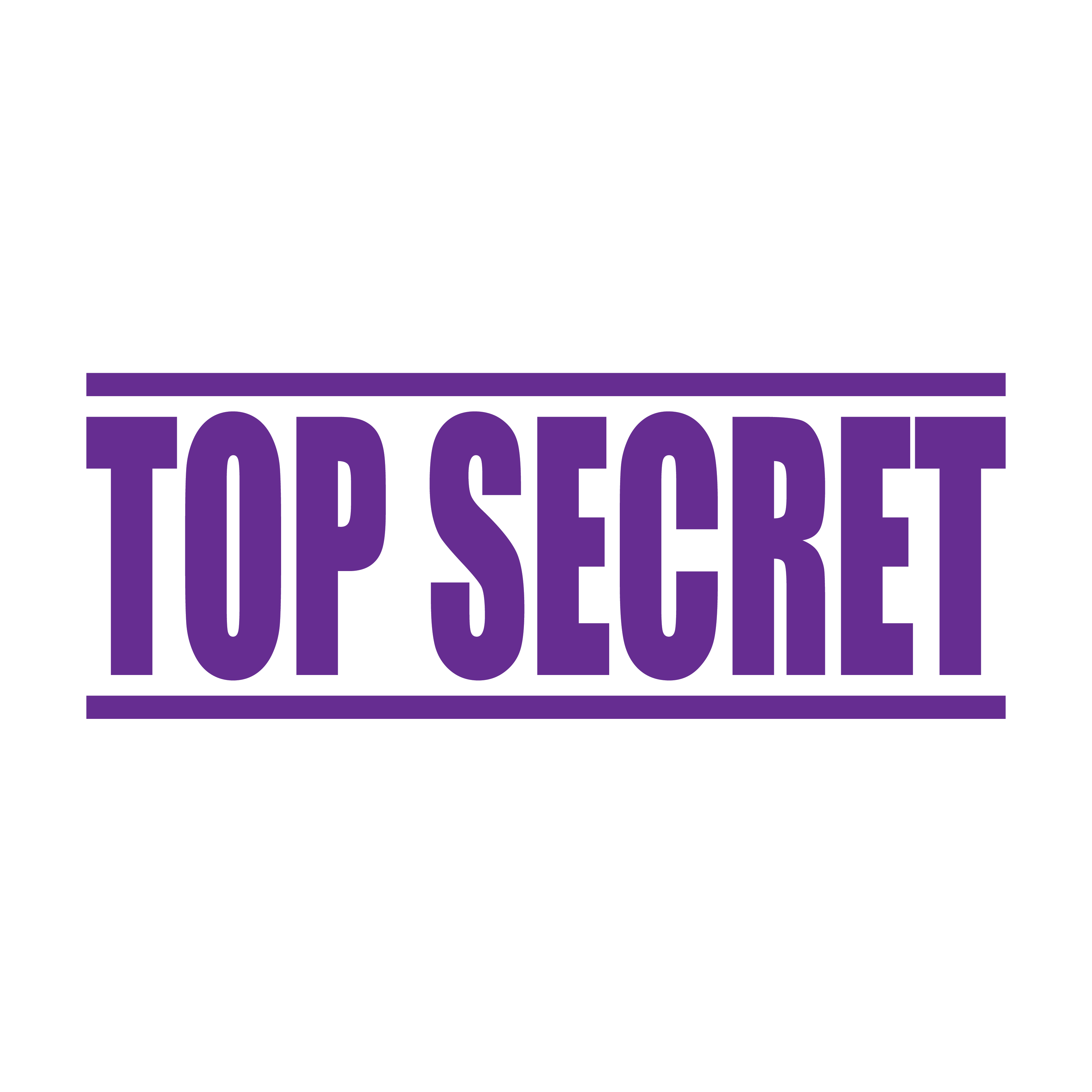 ready made stamp Top Secret design violet