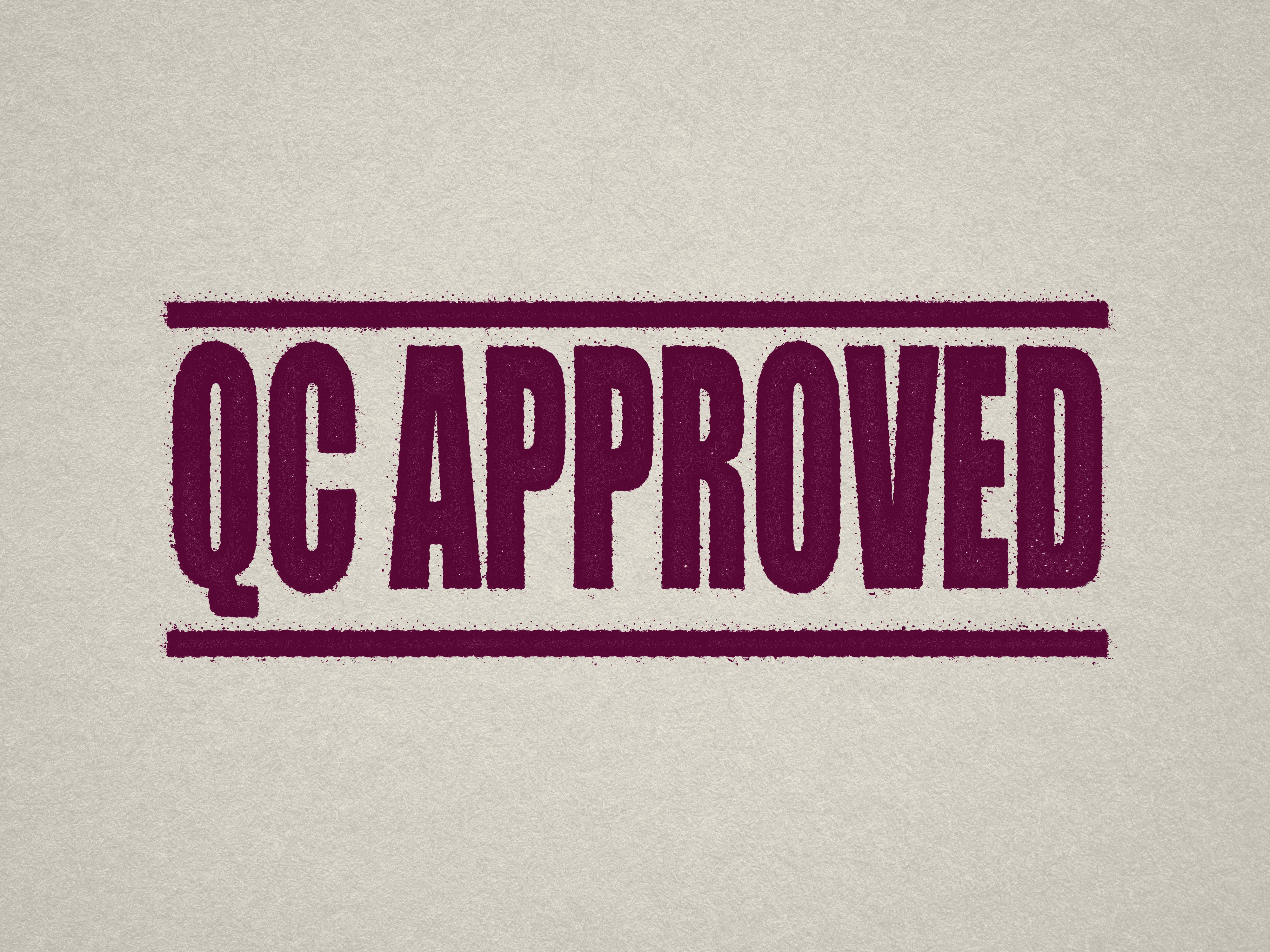 QC Approved rubber stamper maroon ink