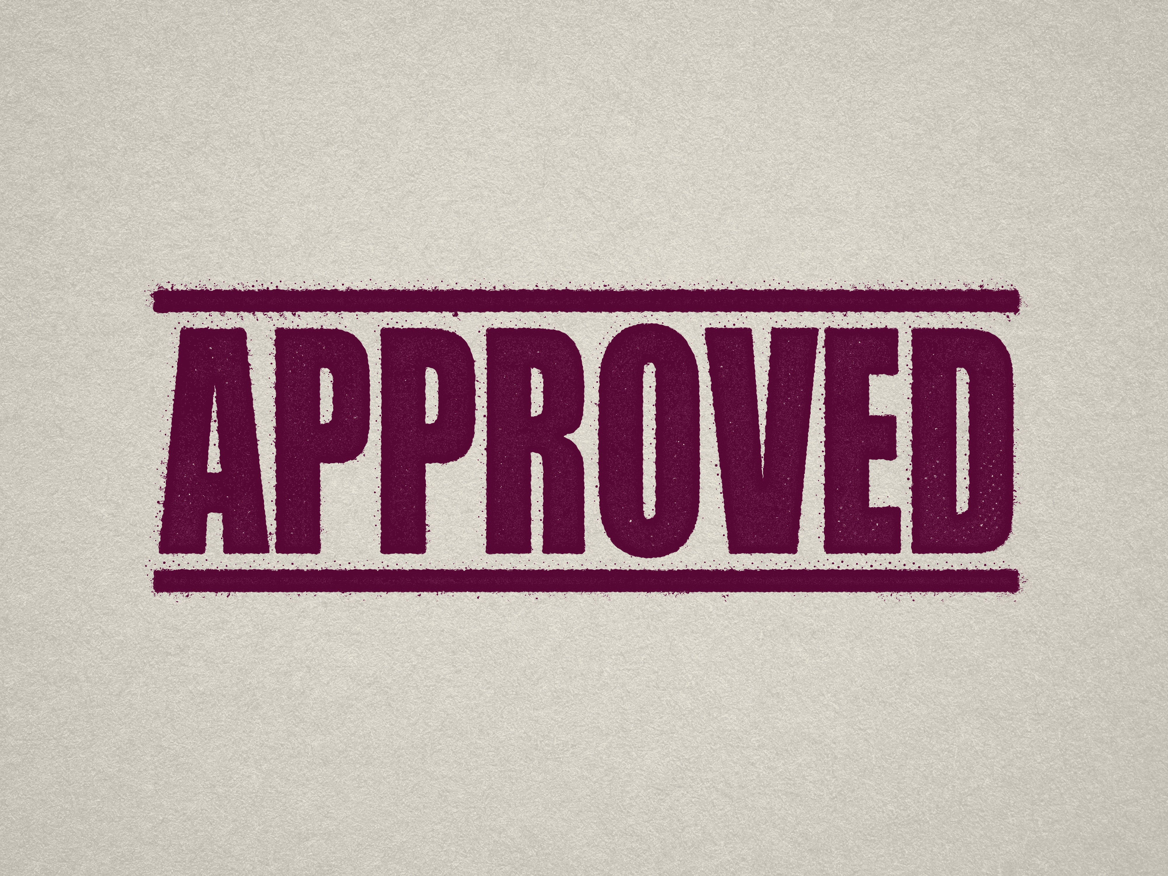Mock up design or lifestyle image of 'APPROVED' rubber stamp maroon ink in paper background stampers hand stamp office business inventory documents self inking prefill refillable stamps stamping