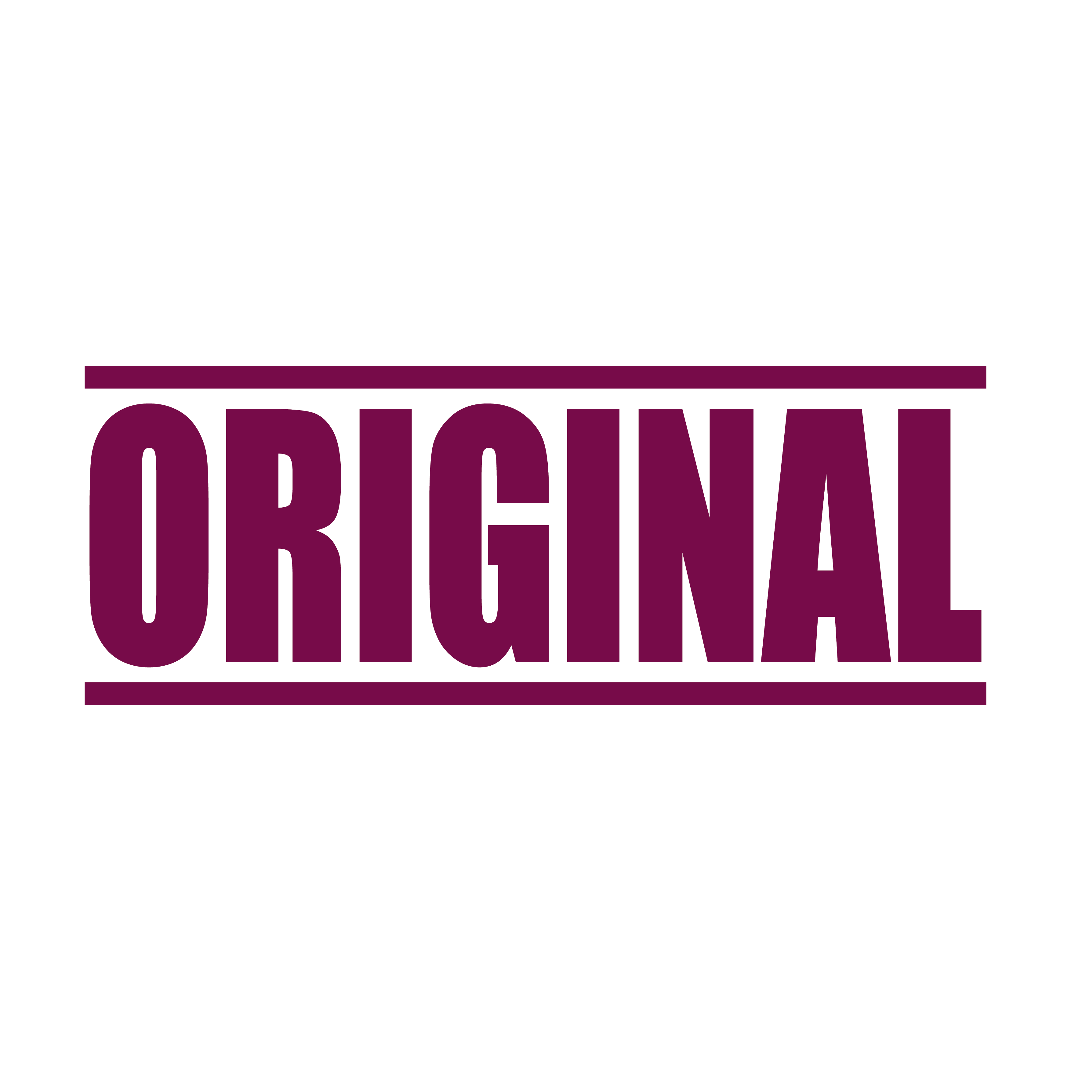 A maroon self inking rubber stamp with the word 'Original' printed in bold capital letters in maroon ink. stampers hand stamp office business inventory documents self inking prefill refillable stamps stamping