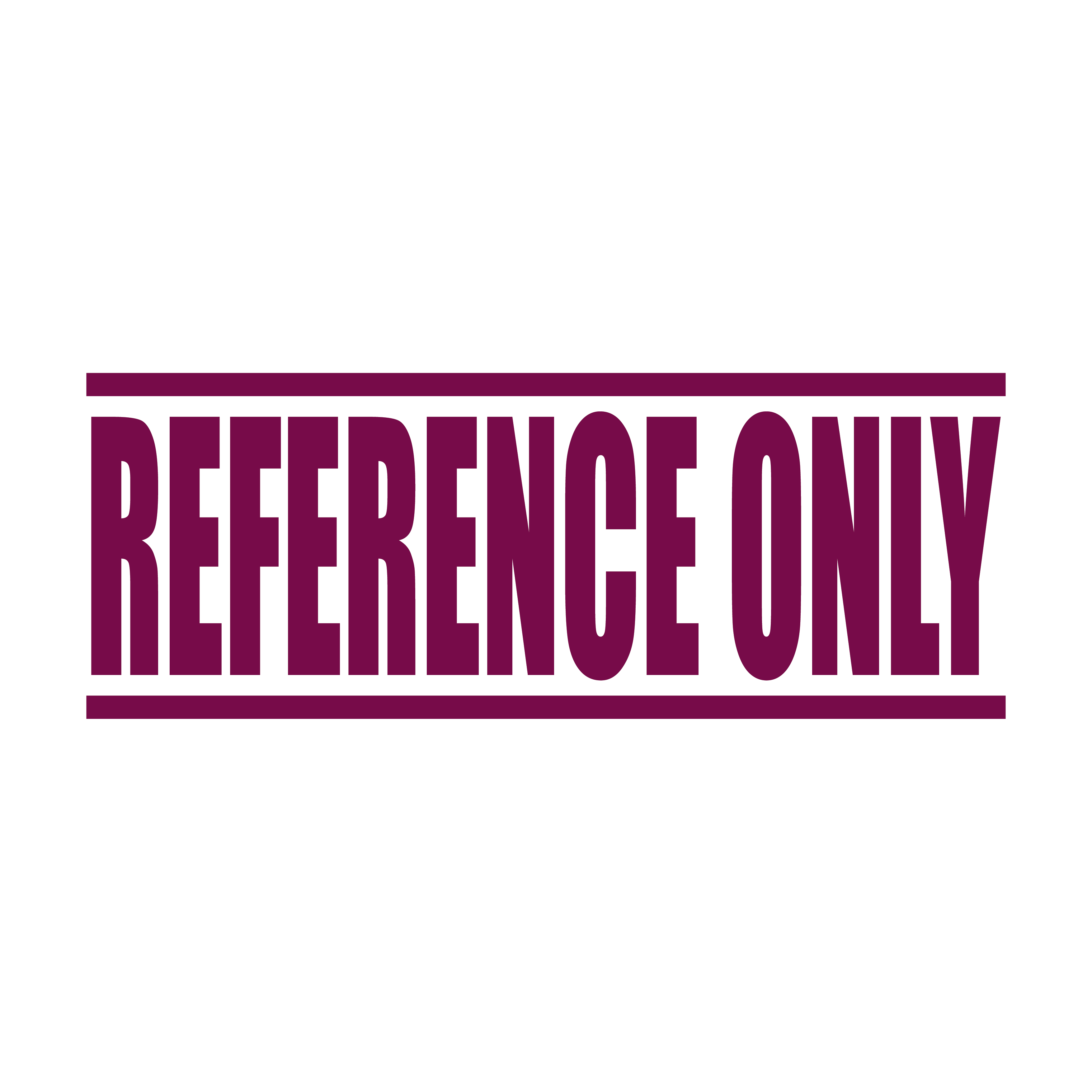 A Maroon stamp with the words 'REFERENCE ONLY' off the shelf stamp