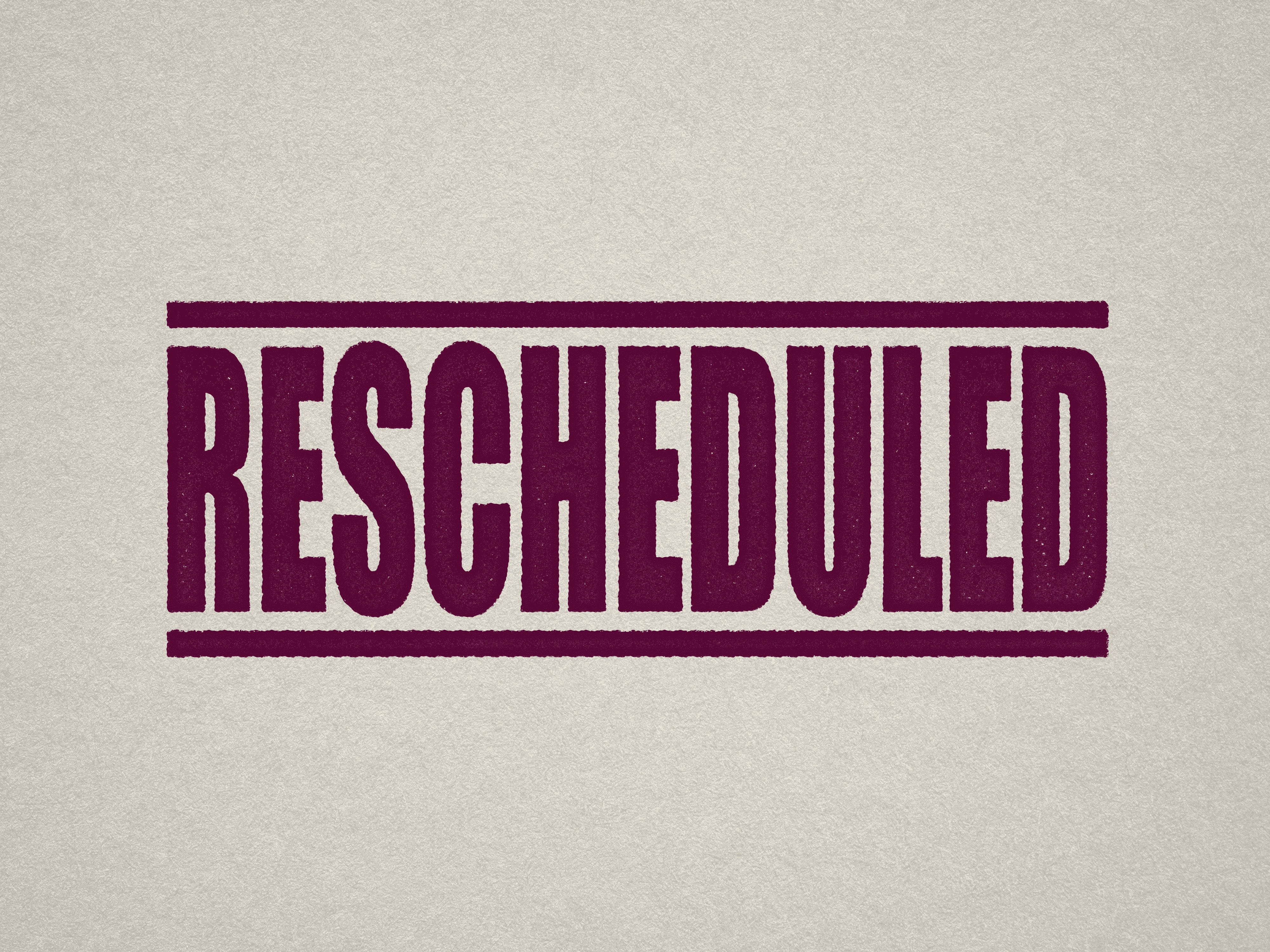 Maroon Rescheduled rubber stamper