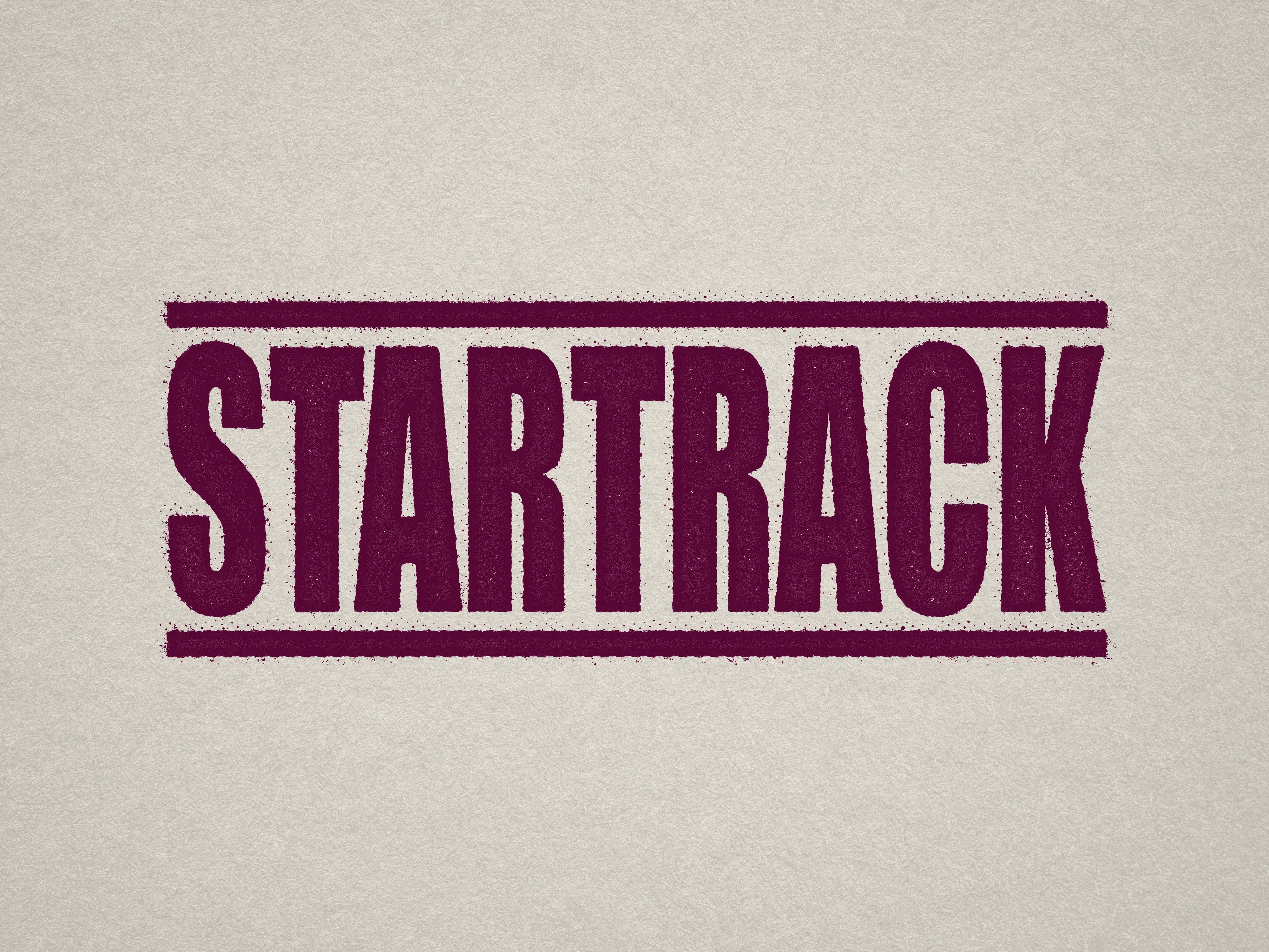 pre-inked STARTRACK stamp maroon ink