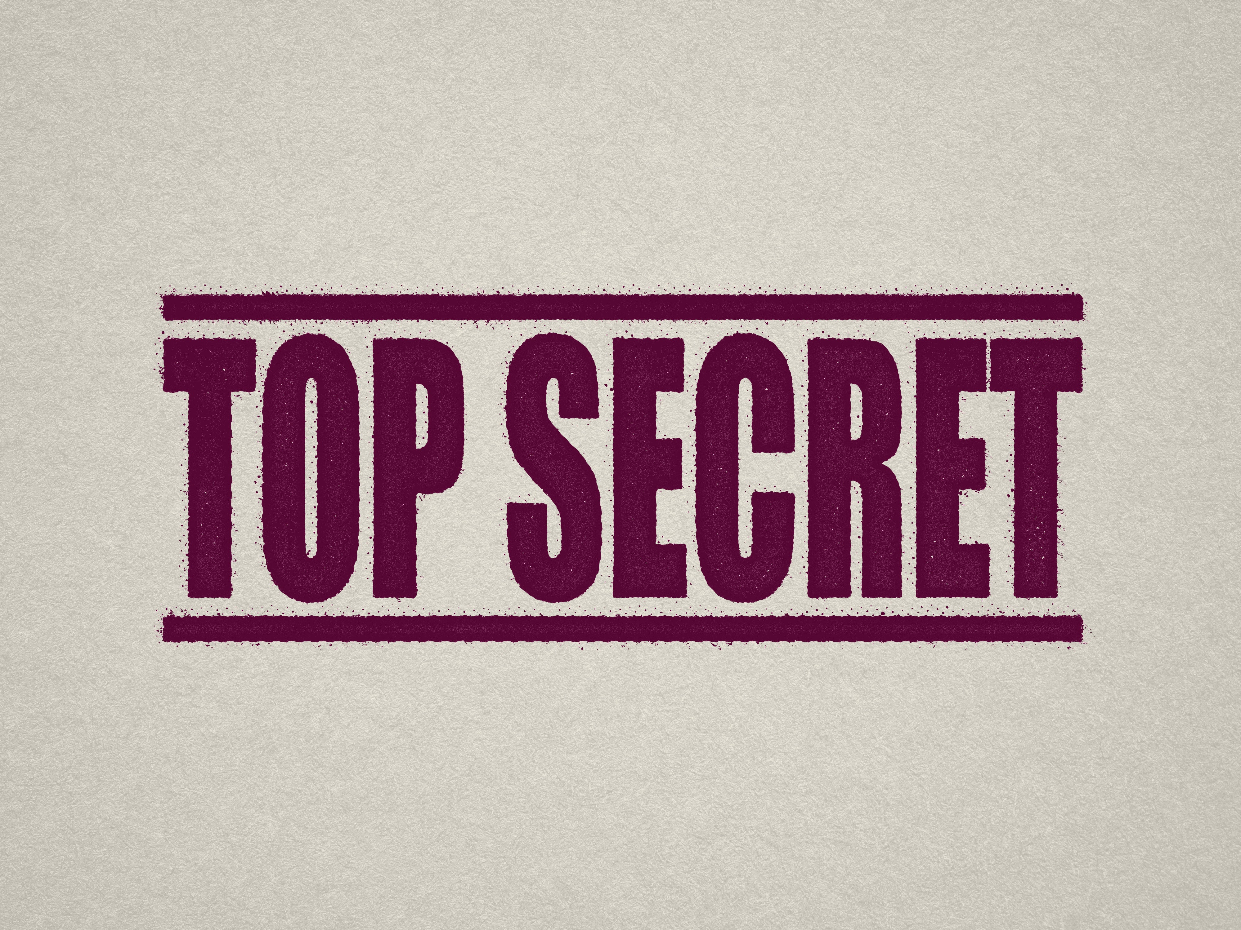 ready made stamp design Top Secret maroon ink