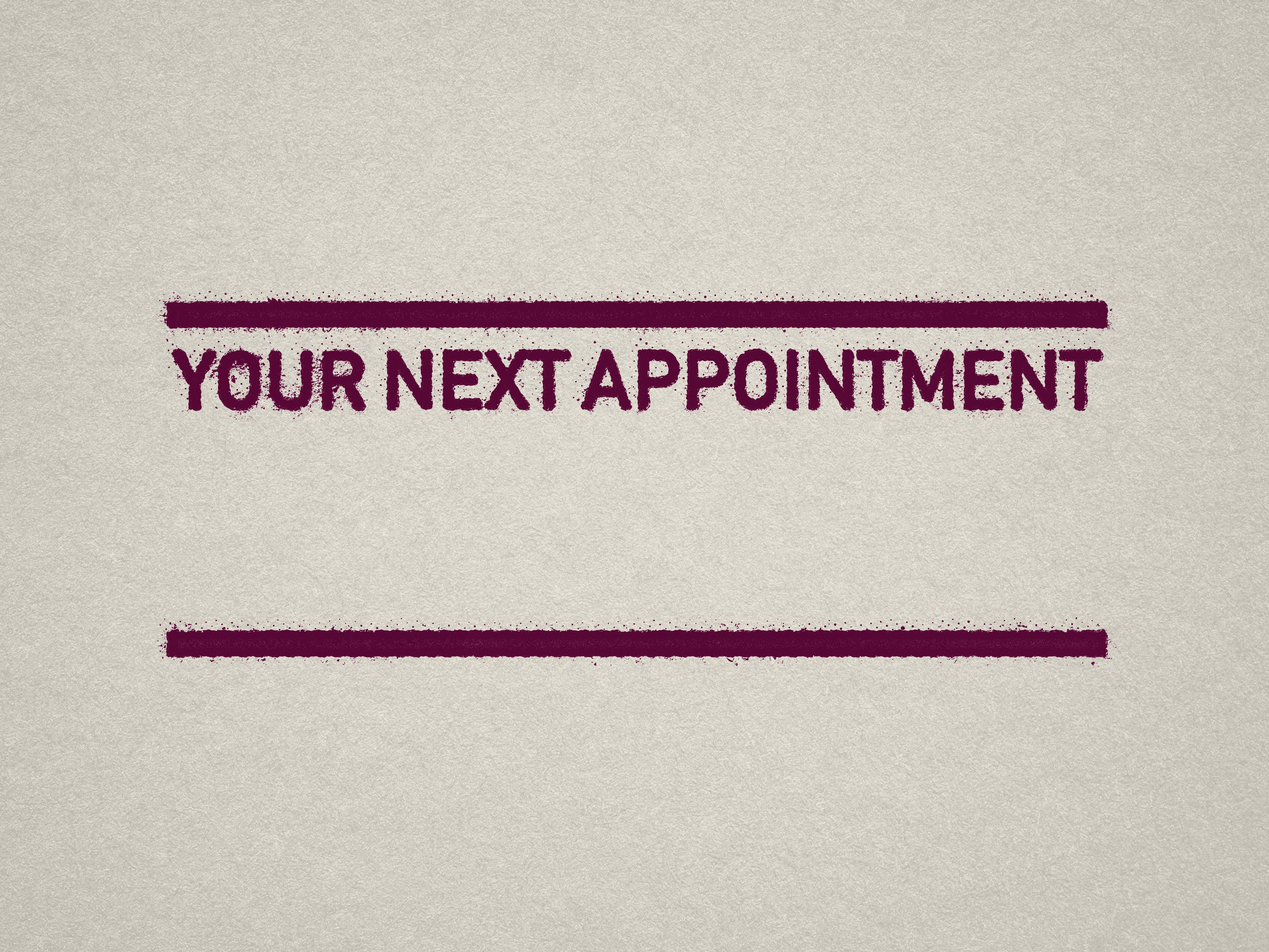 Small Date Stamp in Maroon for Scheduling