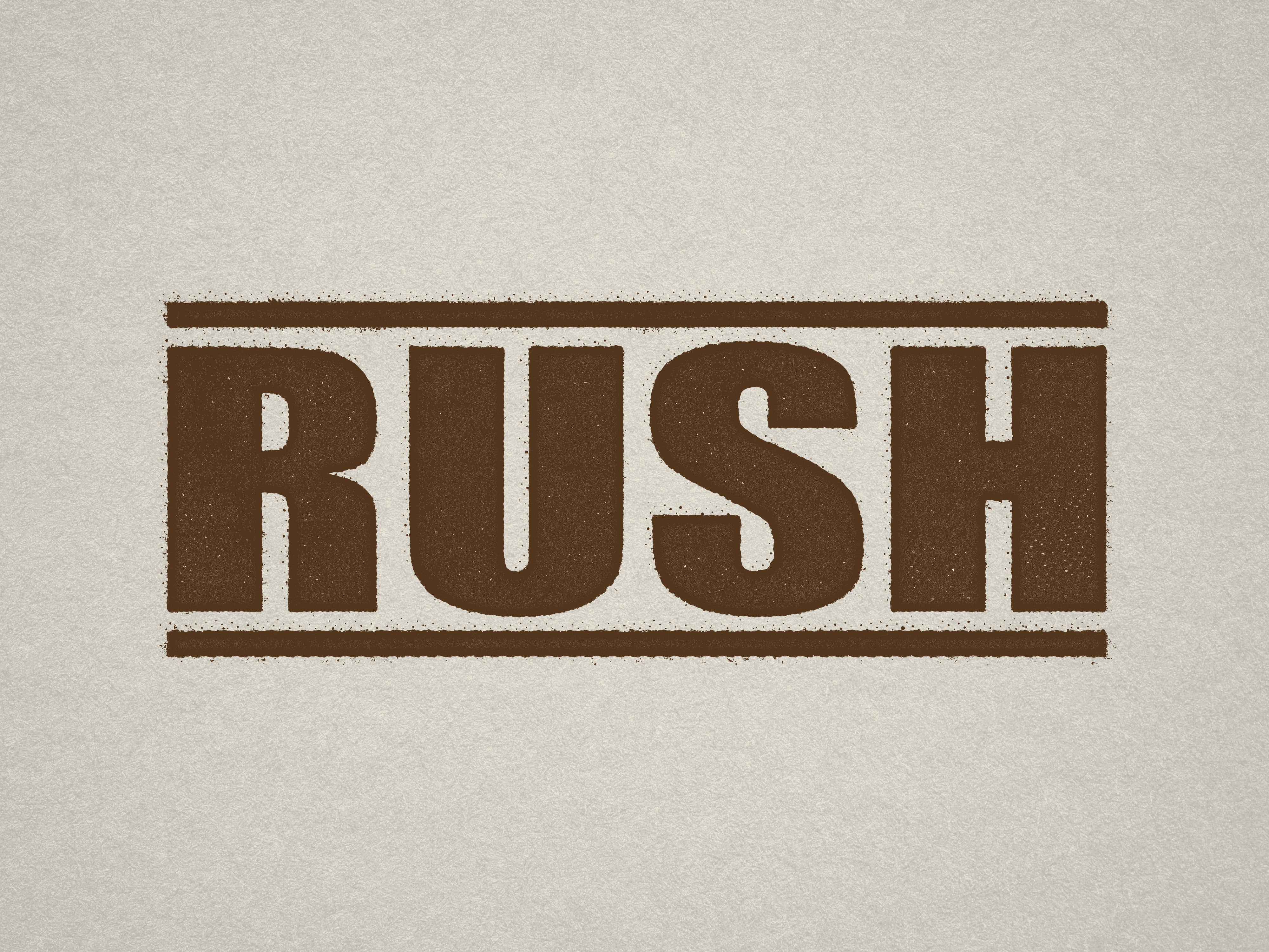 Brown Rush rubber stamp