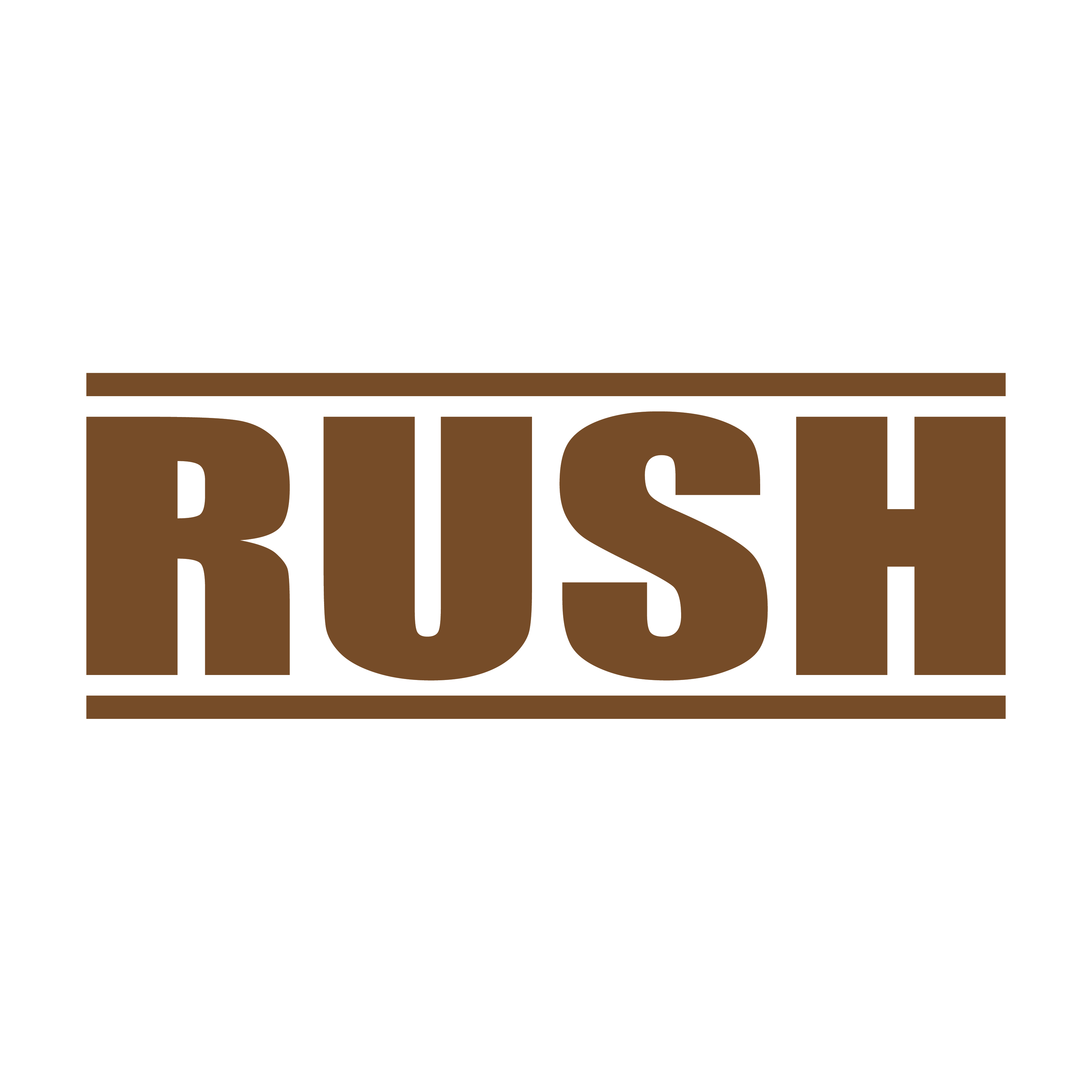 Rush rubber stamp, Brown ink self-inking