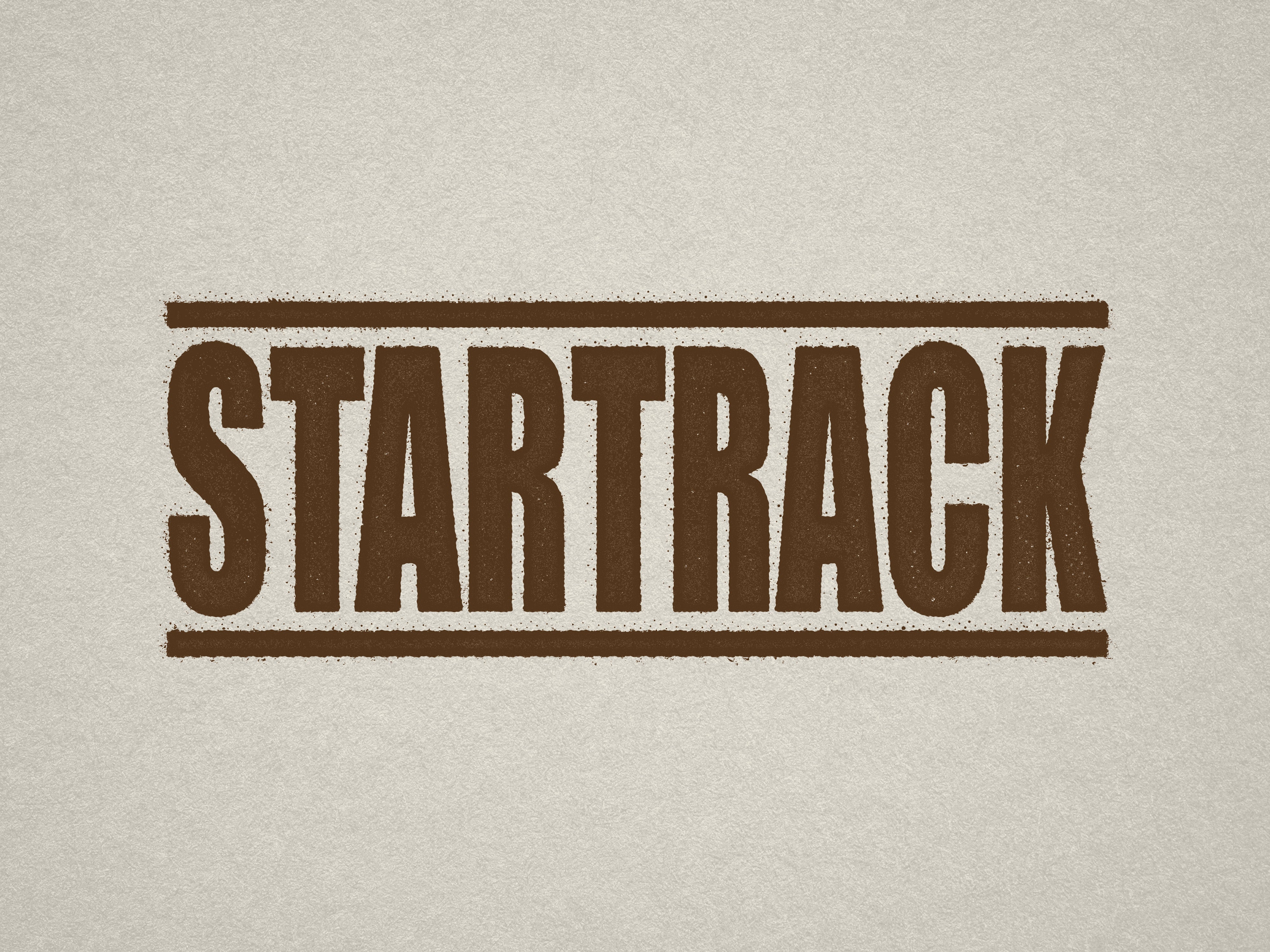 Ready made STARTRACK stamper Brown ink