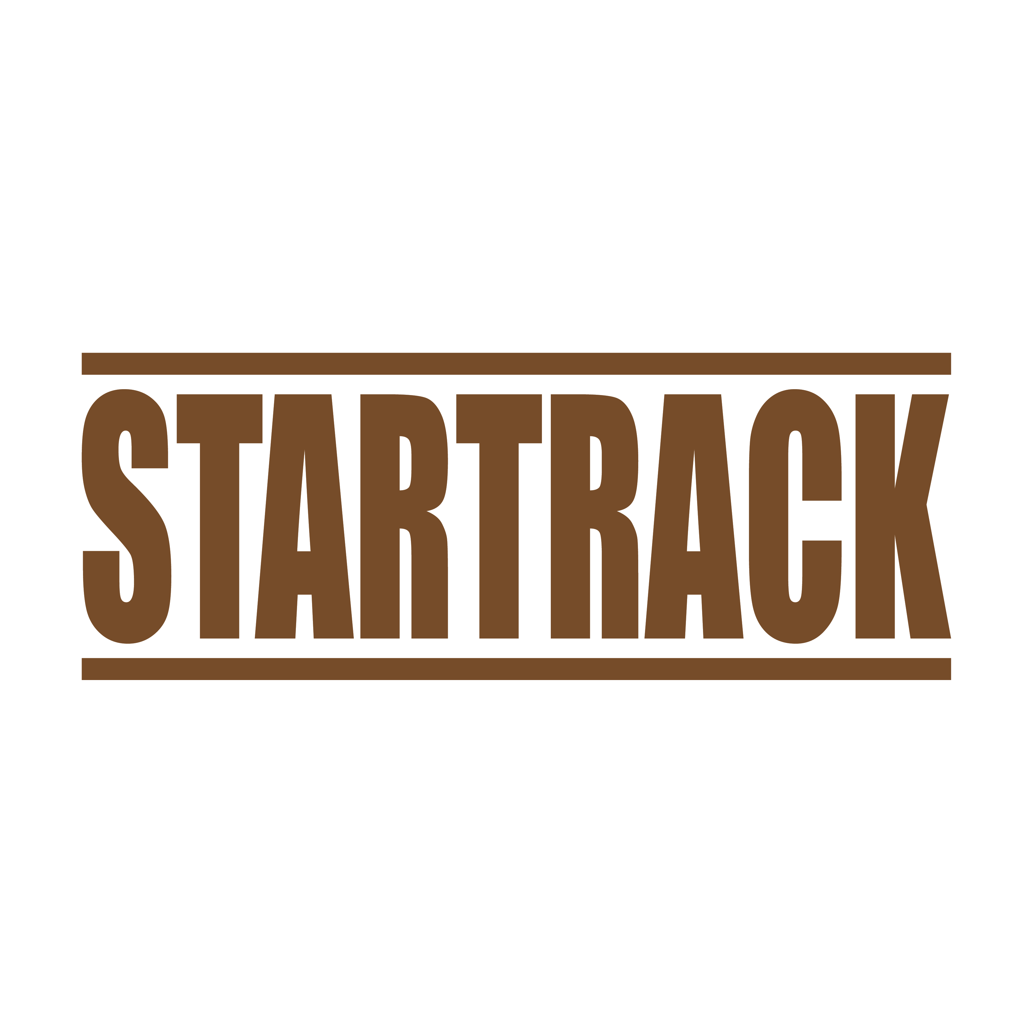 Ready made STARTRACK stamp Brown ink