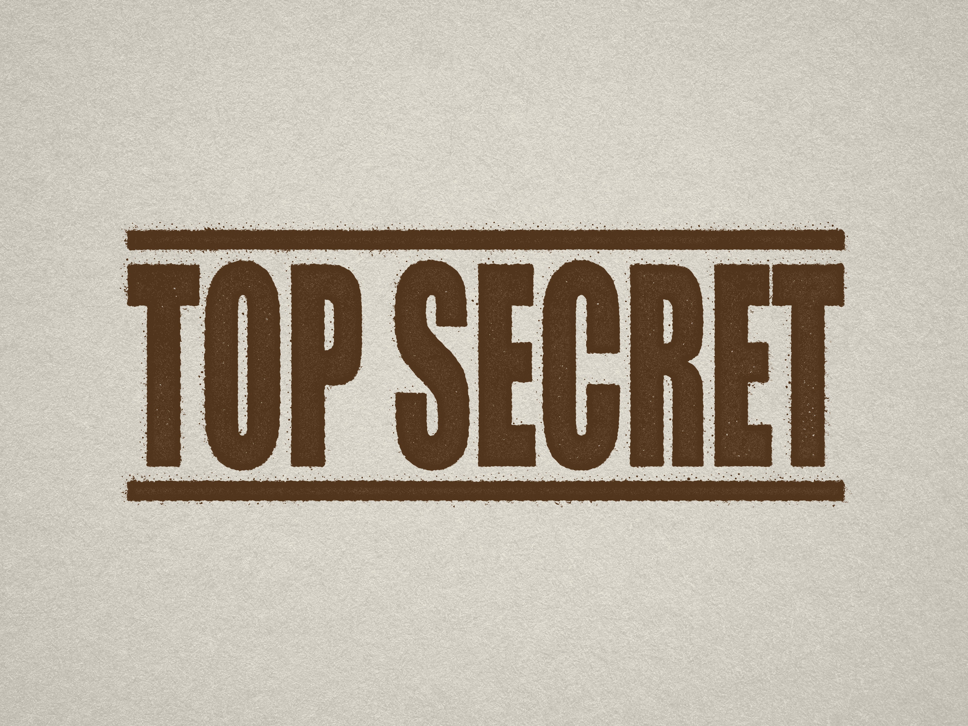 ready made stamp Top Secret design