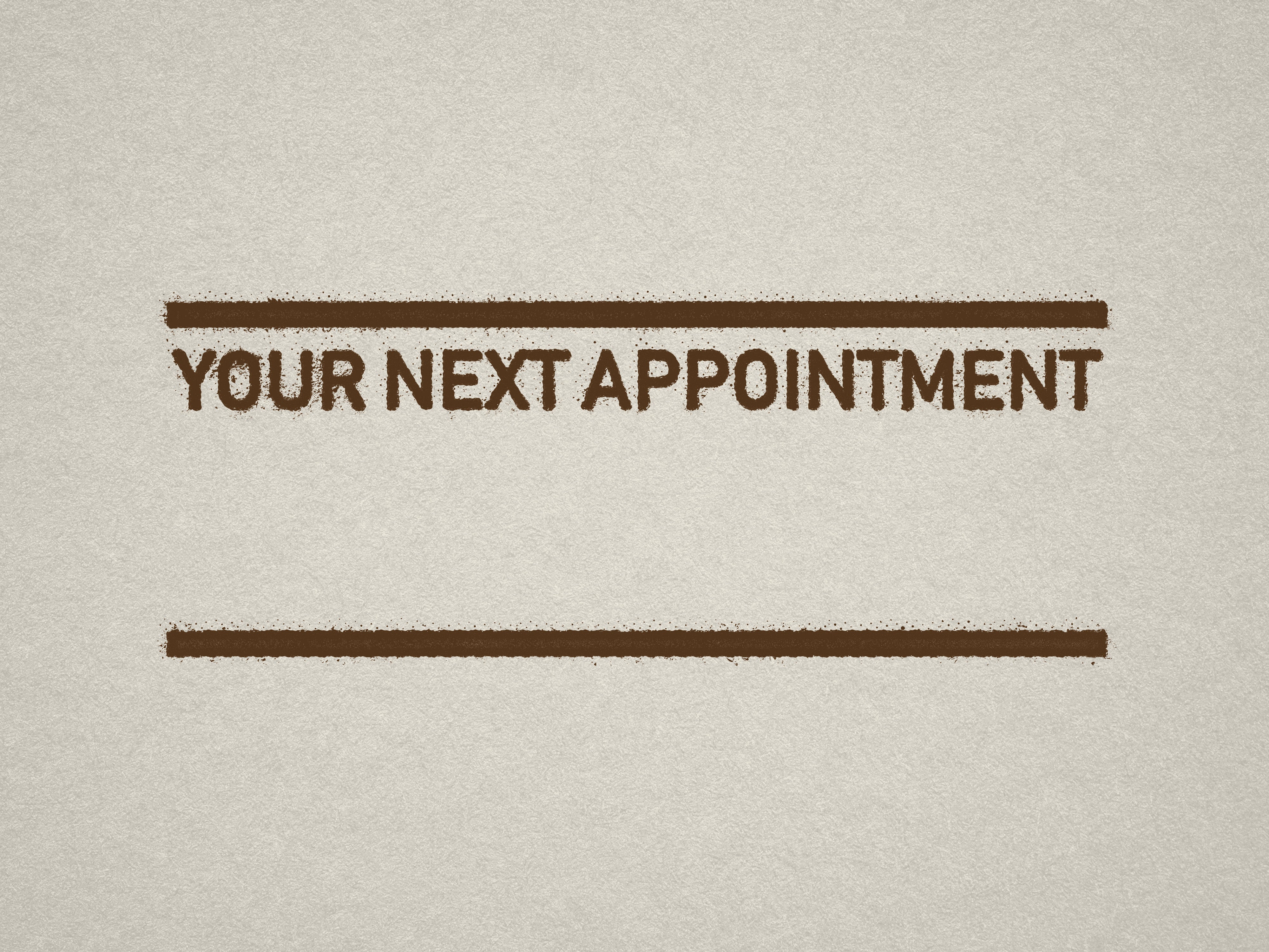 Small Date Stamp in Brown for Scheduling