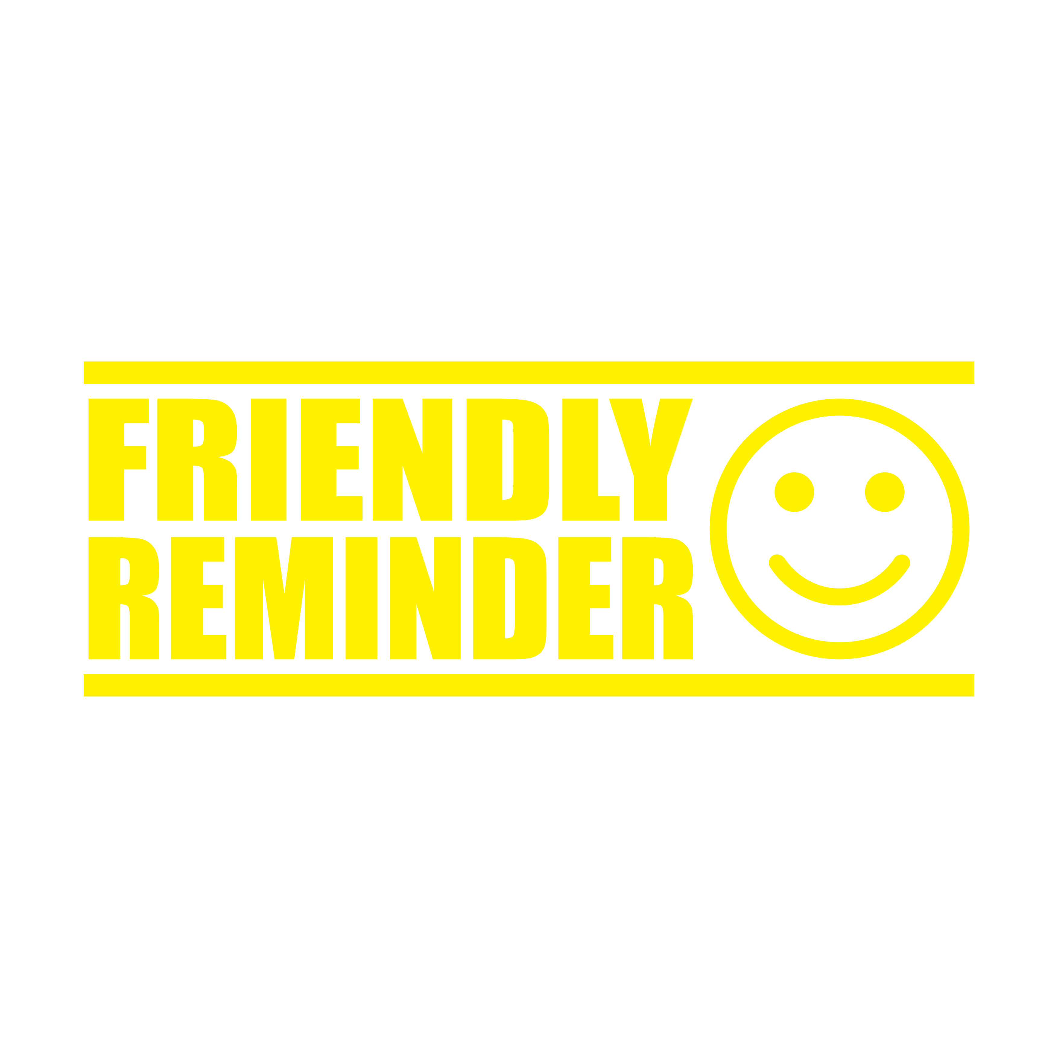 yellow friendly reminder stamp